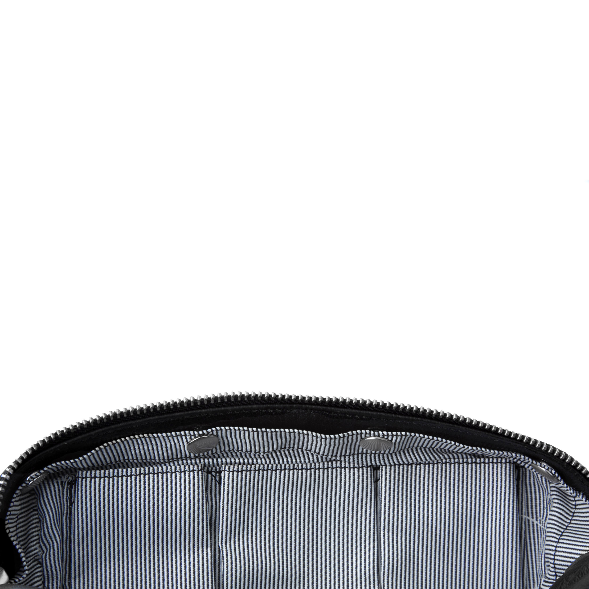 Black California Leather Wash Bag - 5