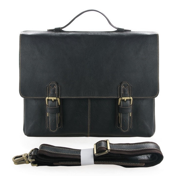 Brunt Läder Axelväska - 4