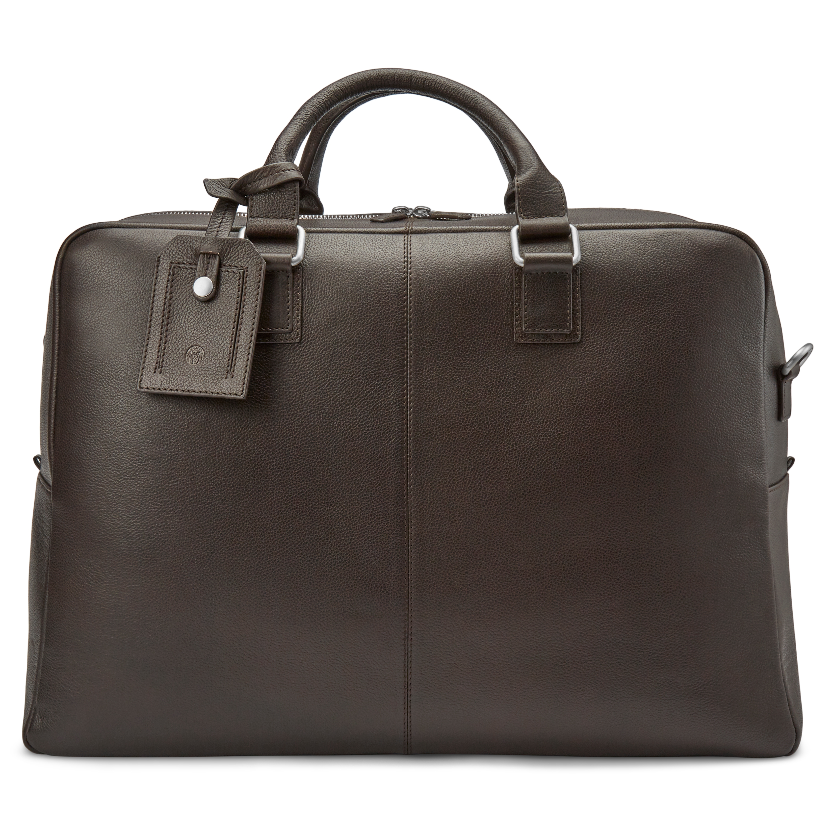 Bolsa de viaje de cuero marrón oscuro Layne - 3