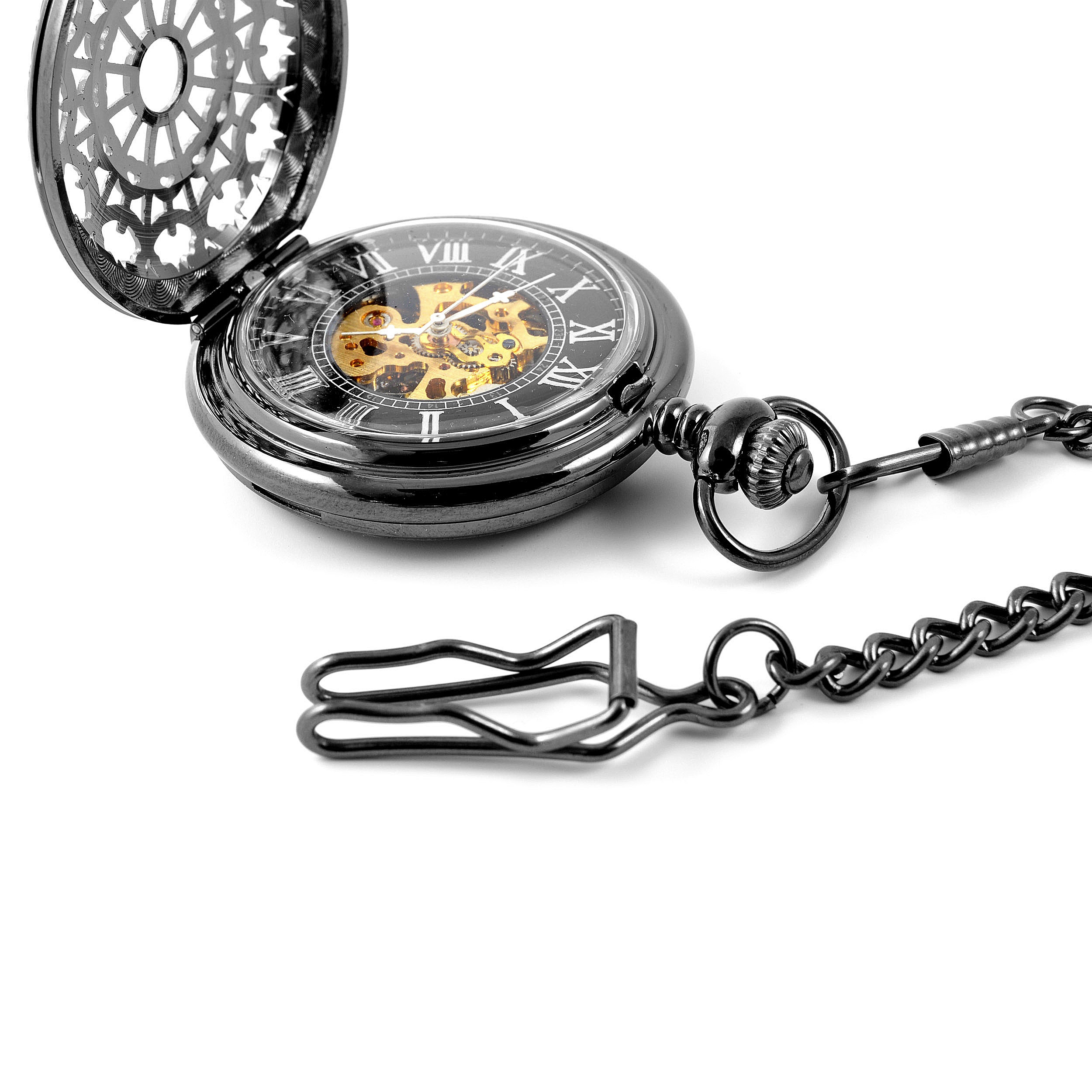 Retro Zwarte Spin Zakhorloge - 2