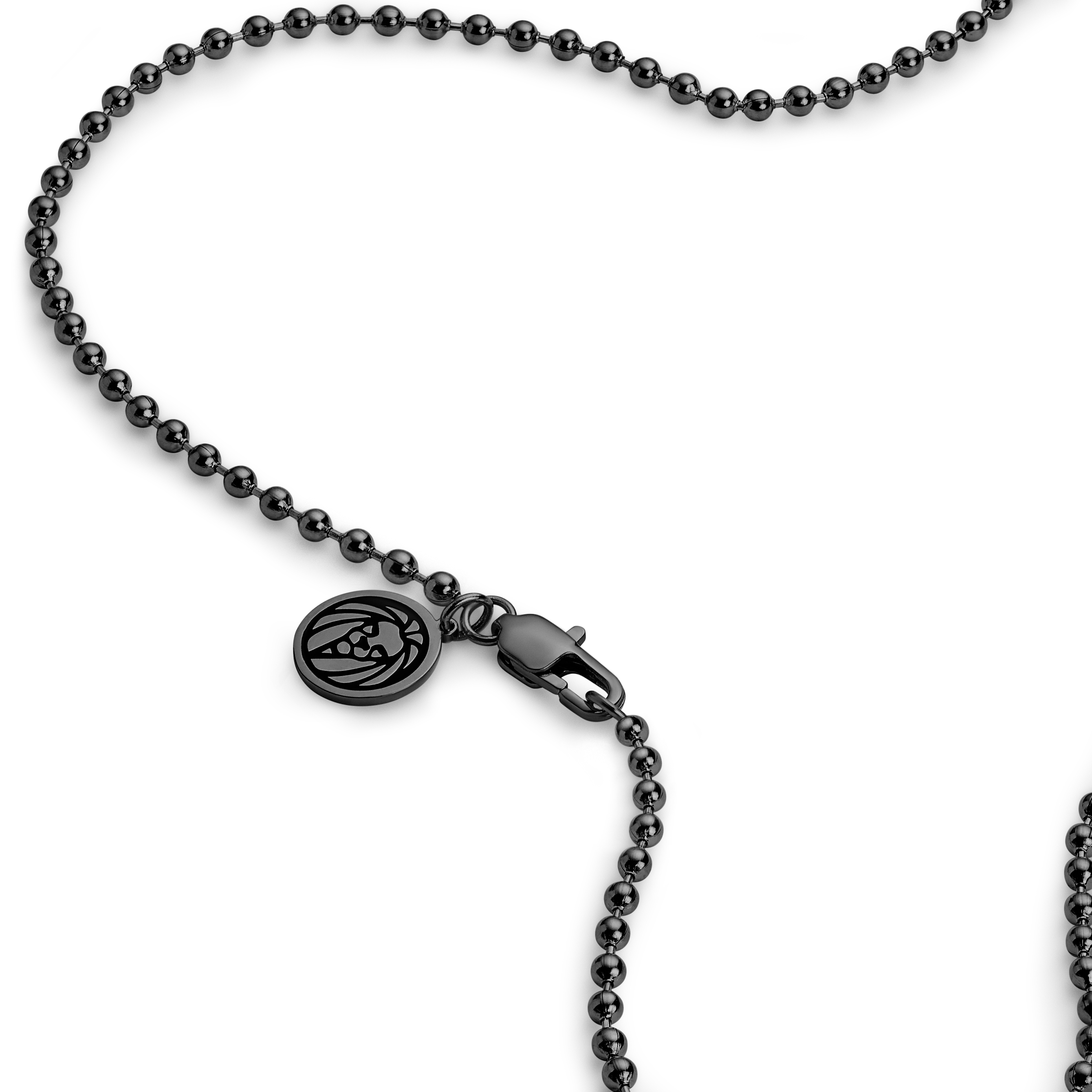 Essentials | 2.5 mm Gunmetal Black Ball Chain Necklace - 3