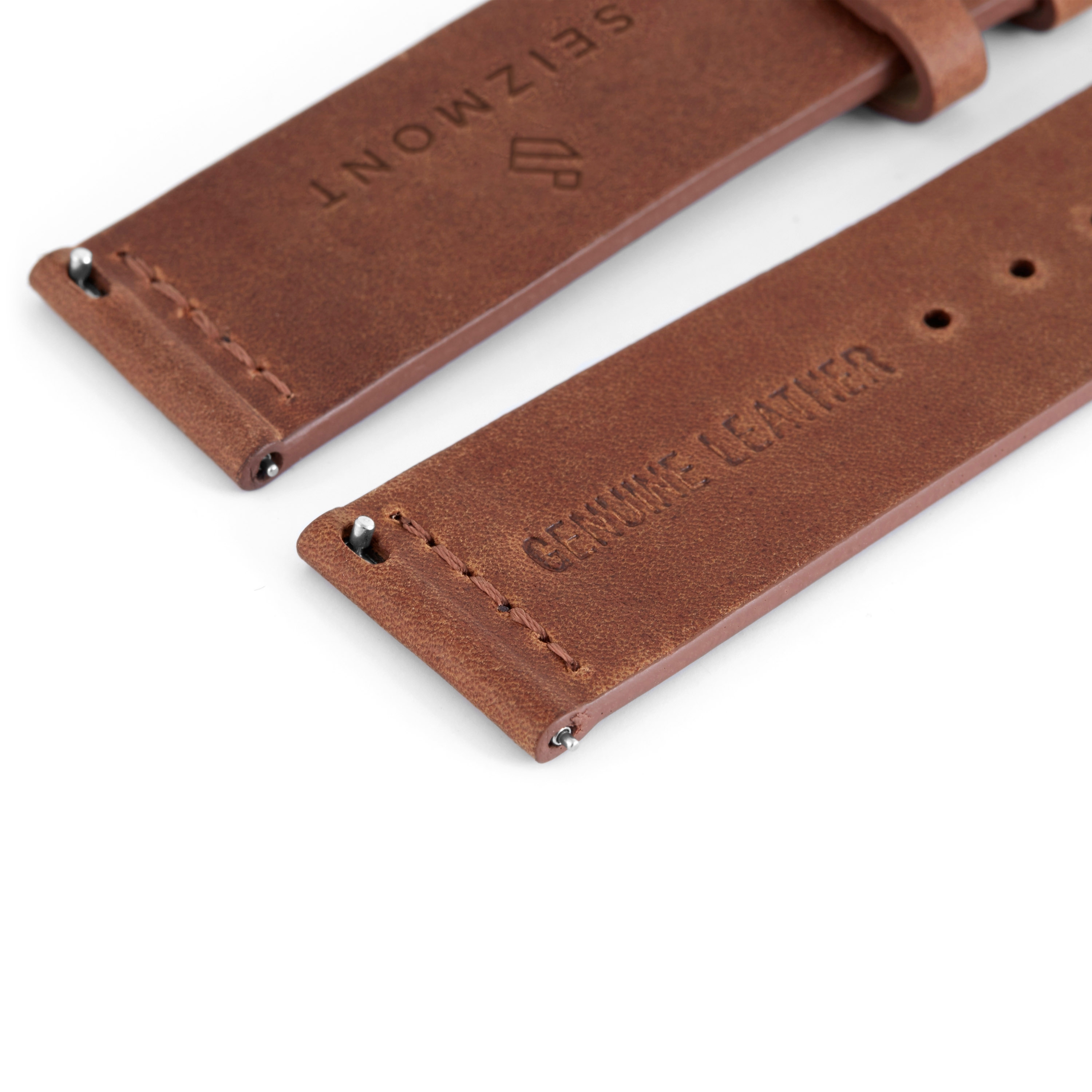 Ruskea nahkainen kellonhihna ja hopeanvärinen solki - 3