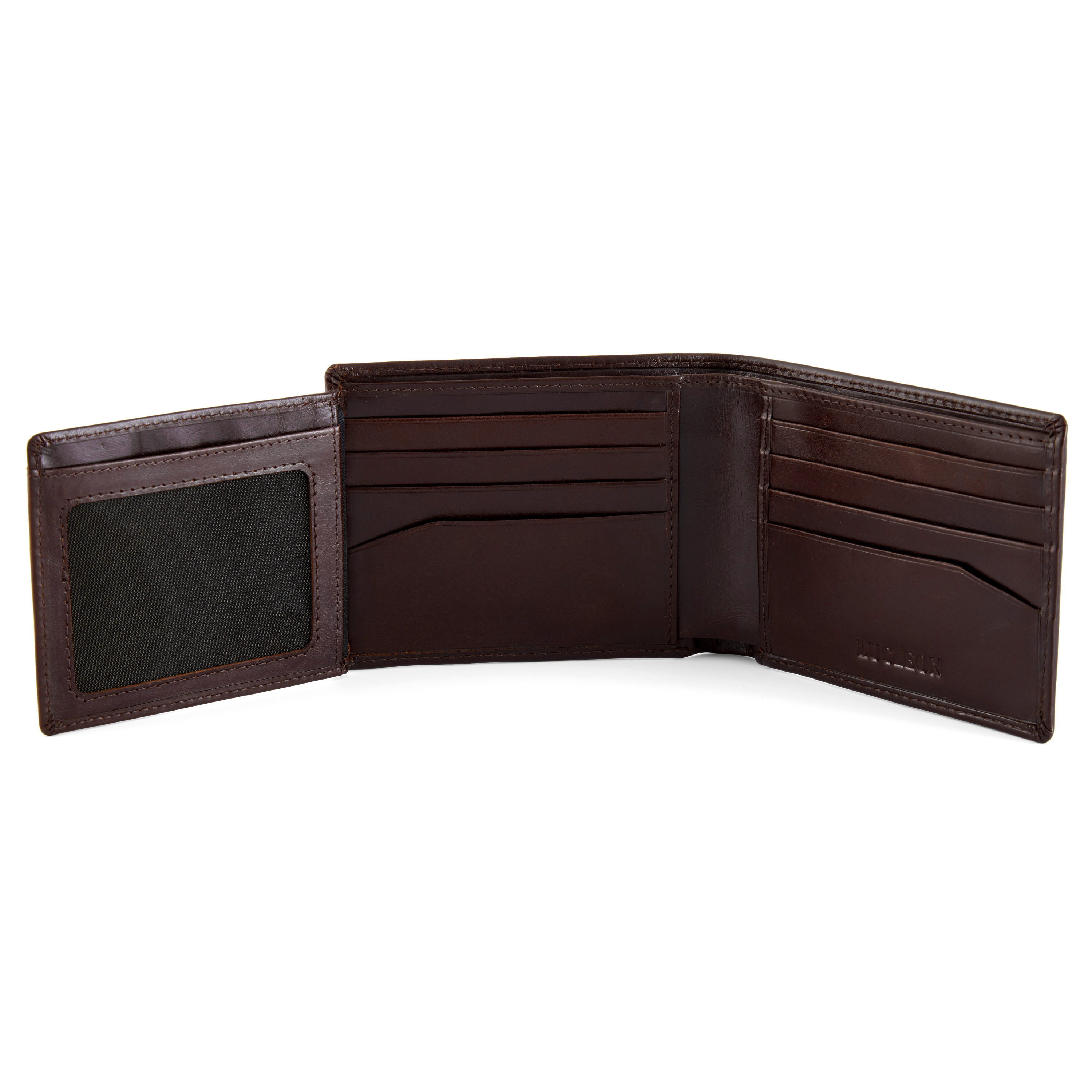 Mørkebrun Trifold Jasper Skinnlommebok - 6