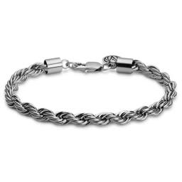 Essentials | 6 mm Silver-Tone Rope Chain Bracelet