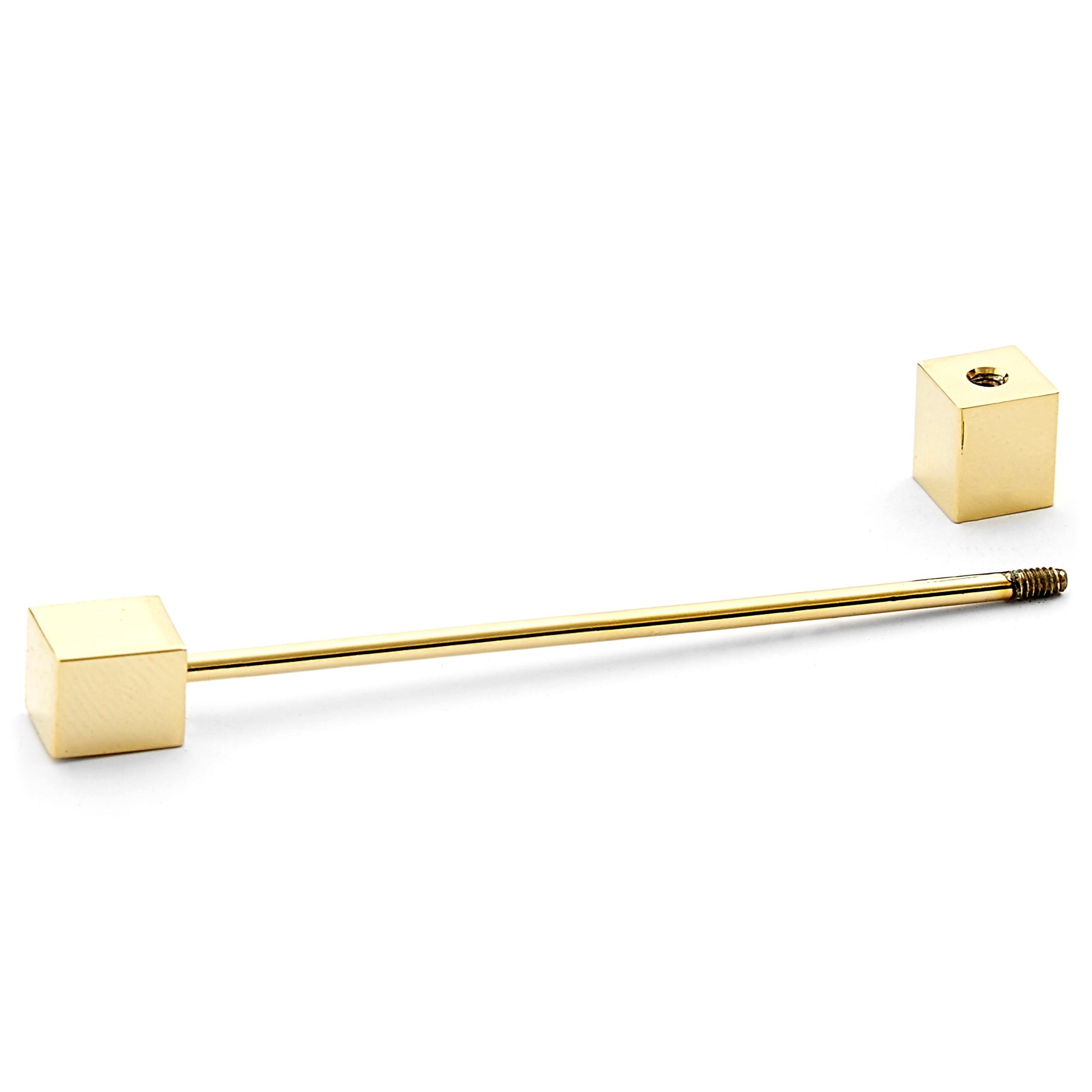 Kullanvärinen kuutio -kaulusneula - 2