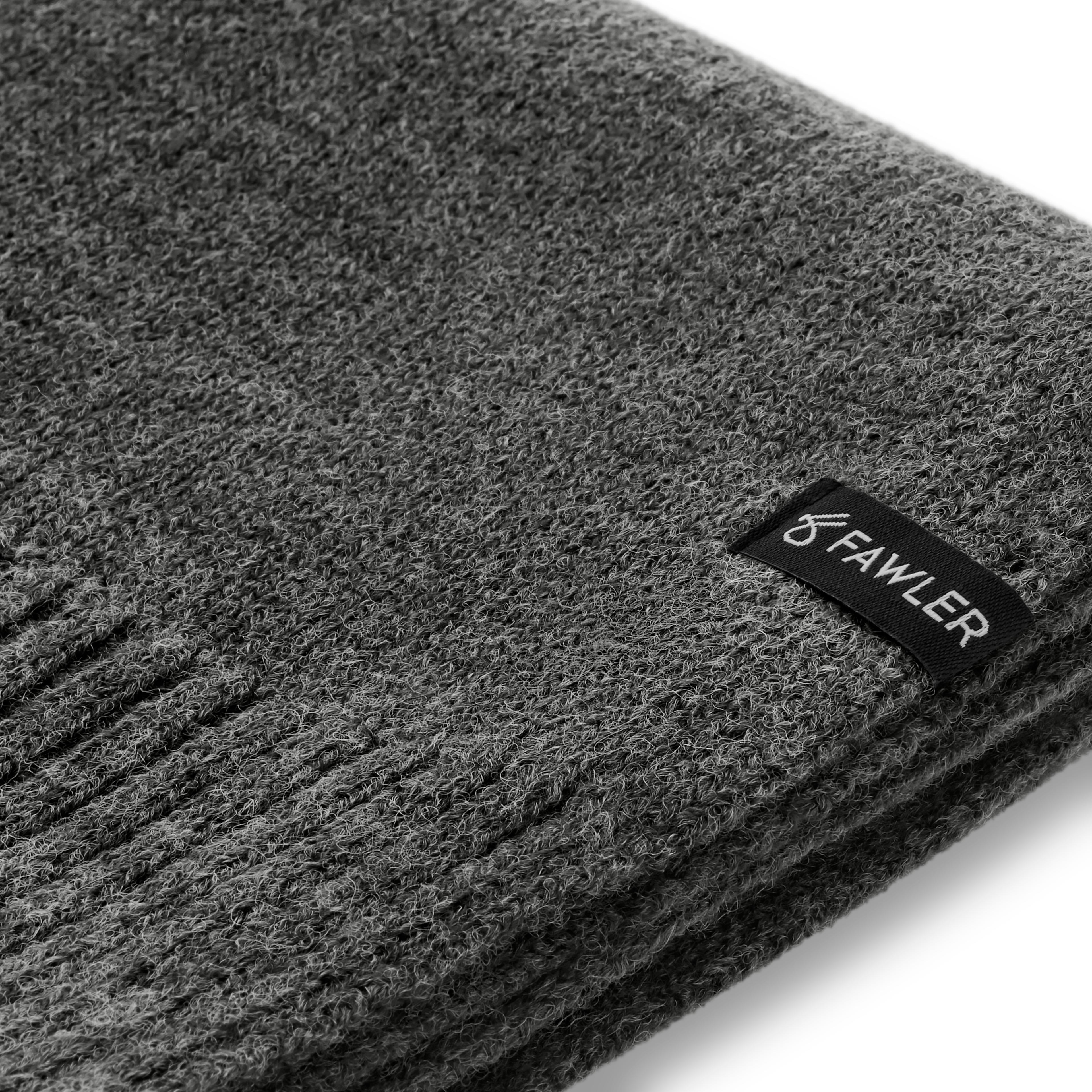 Kaleb | Dark Grey Merino Kane Scarf | In stock! | Fawler