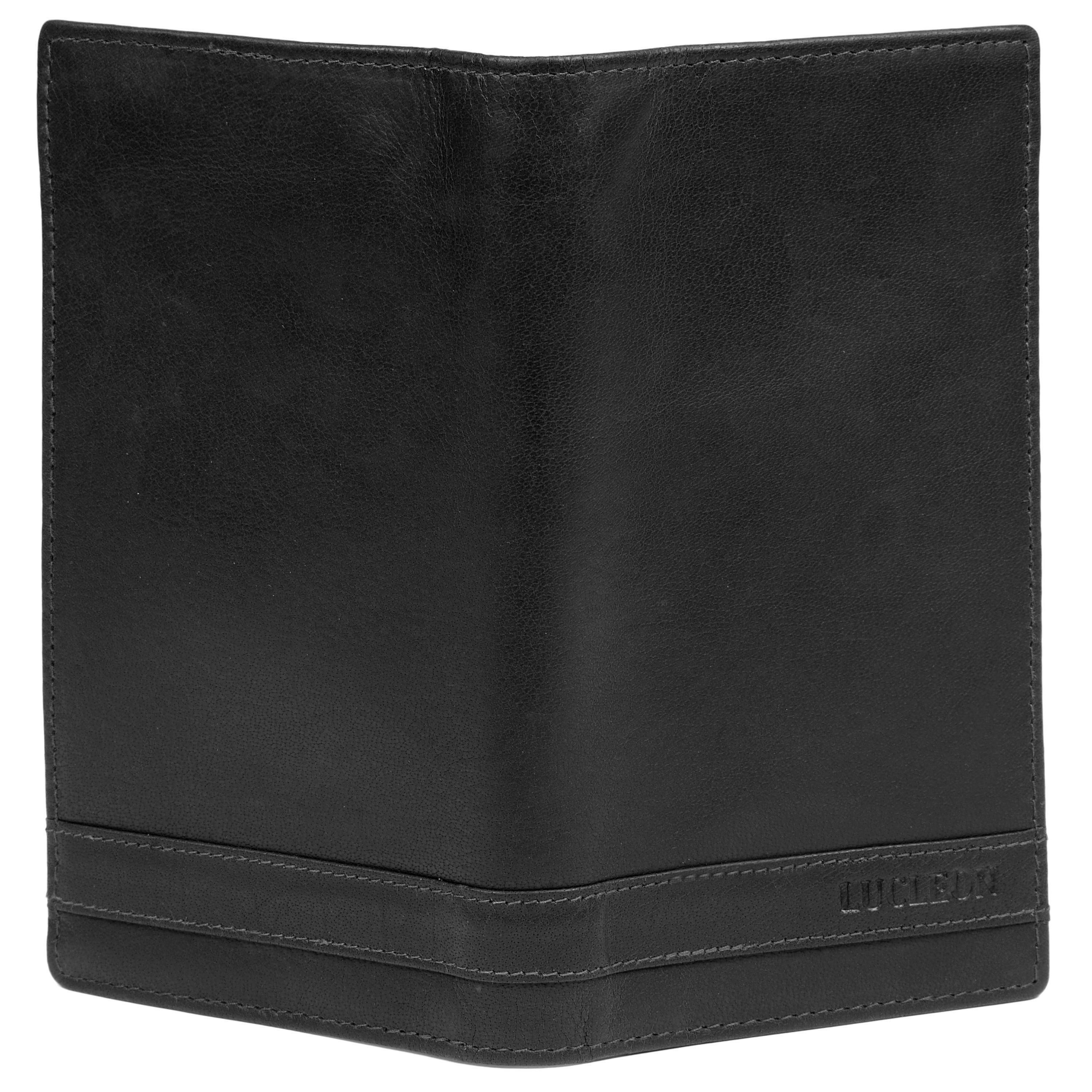 Montreal Lange Schwarze RFID Leder Geldbörse - 4