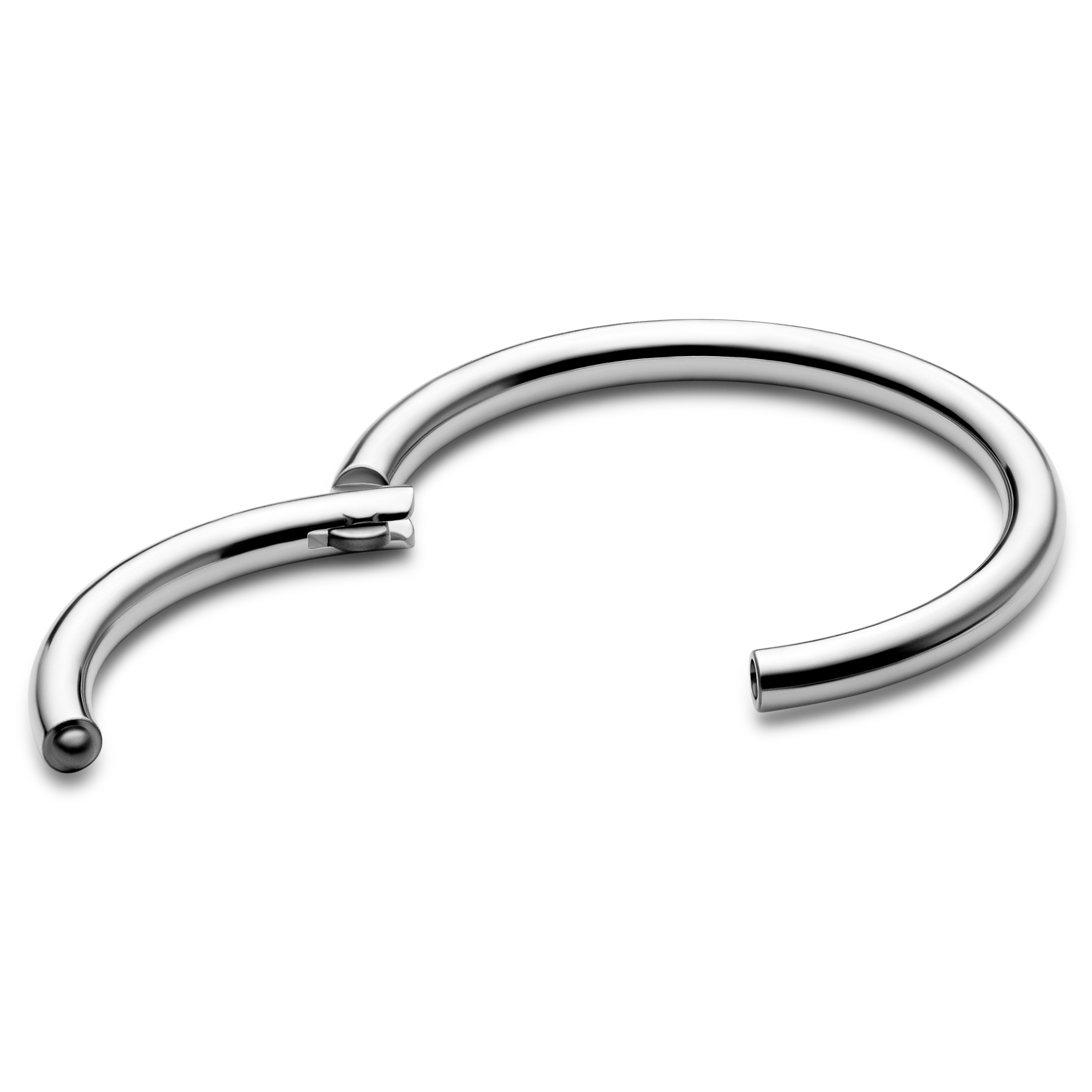 9 mm Silberfarbener Titan-Piercing-Ring - 2