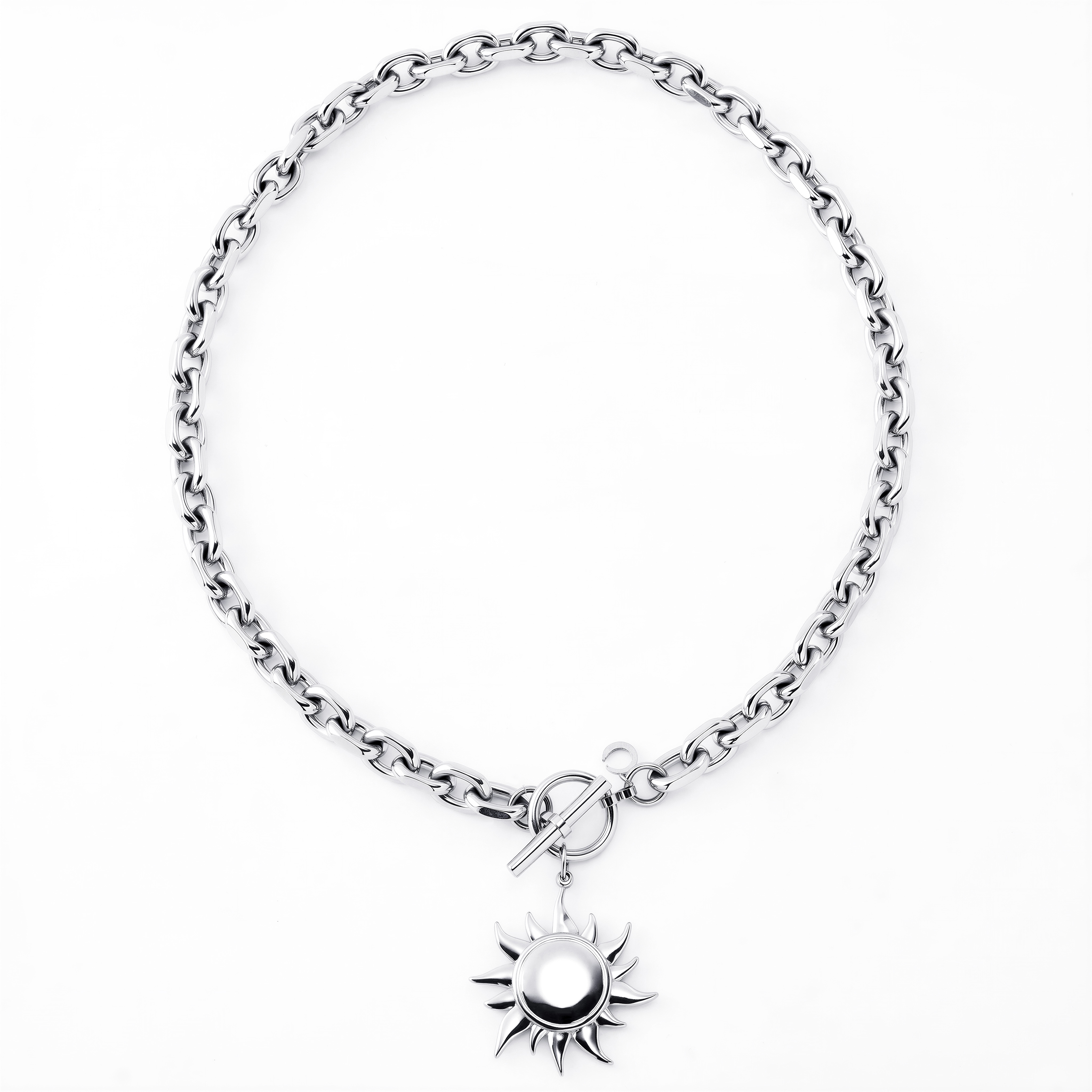 Pearlmania | Solar Chain ステンレススチールペンダントネックレス - 4