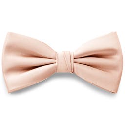 Rose Pink Pre-Tied Satin Bow Tie