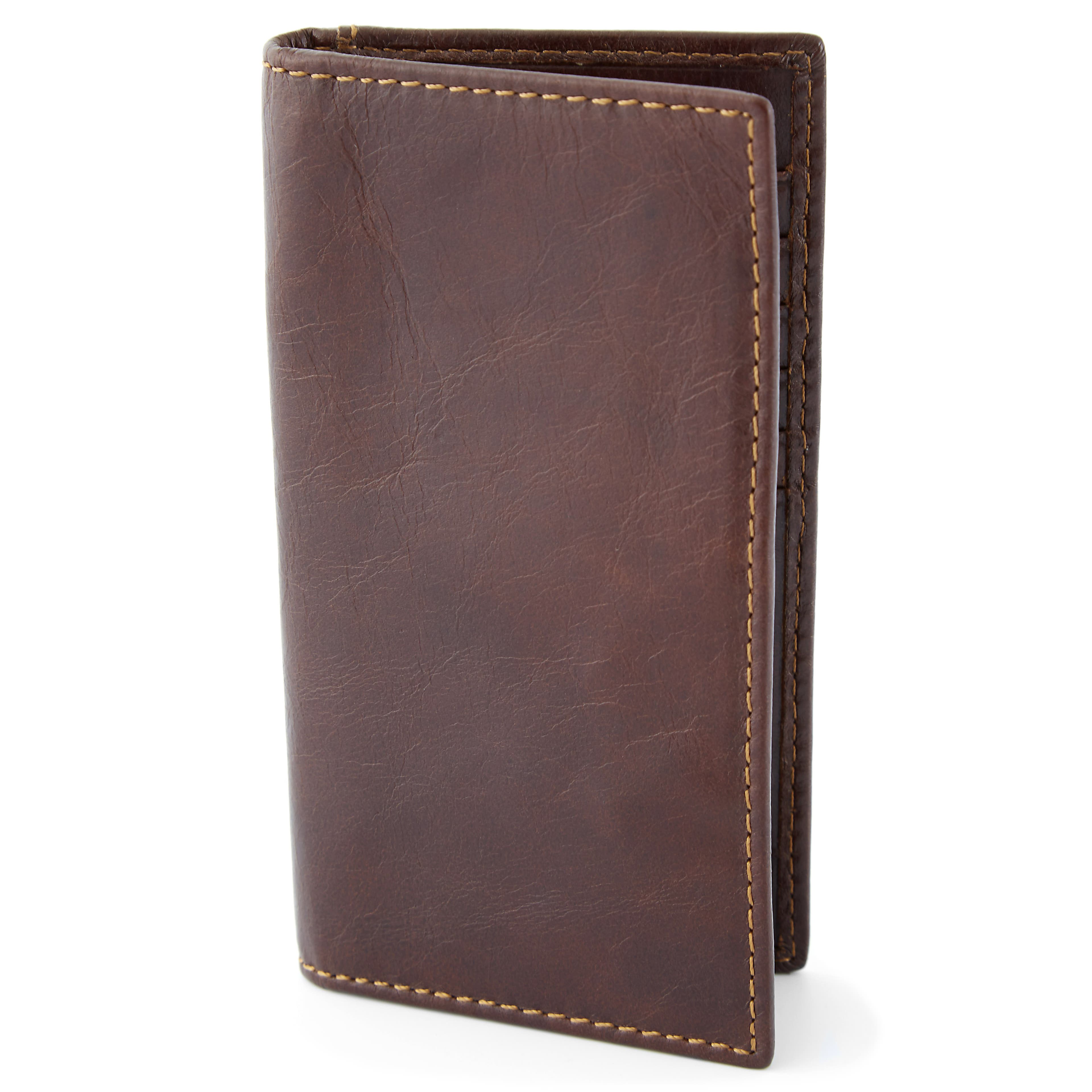 Large Coffee Brown Leather RFID Card Holder