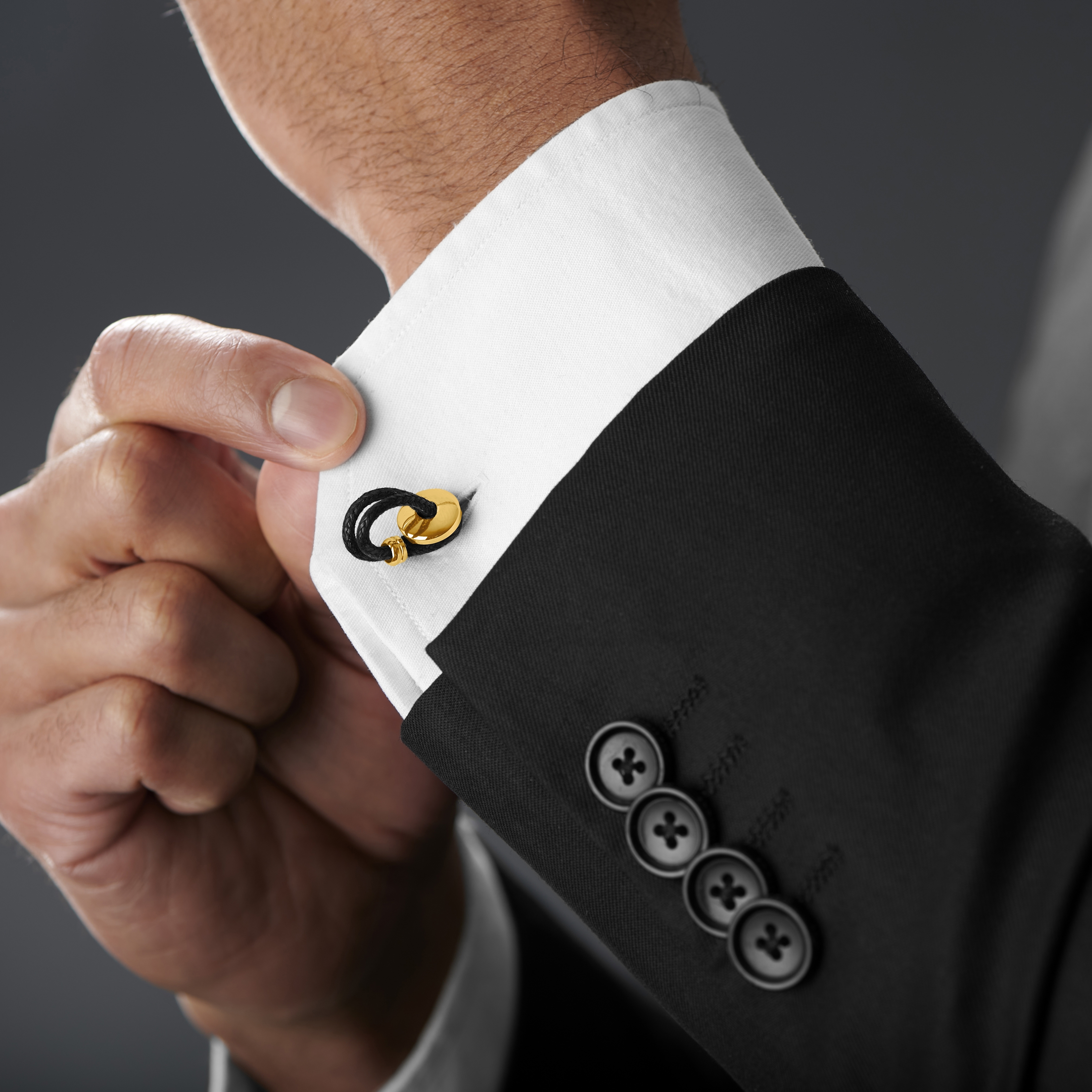 Goudkleurige Pion Manchetknopen - 4