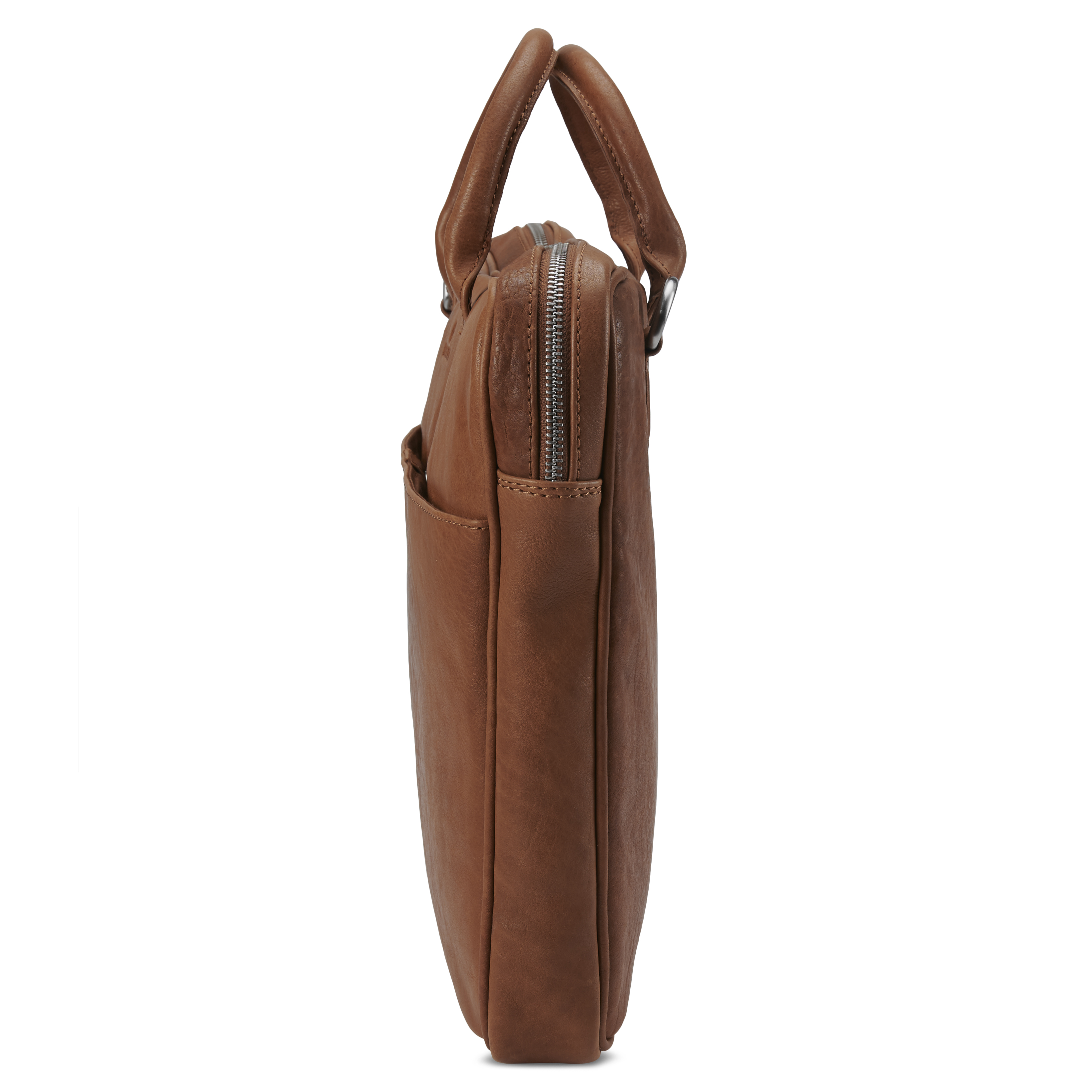 Cambodia Slim 15” Executive Tan Leather Bag - 8