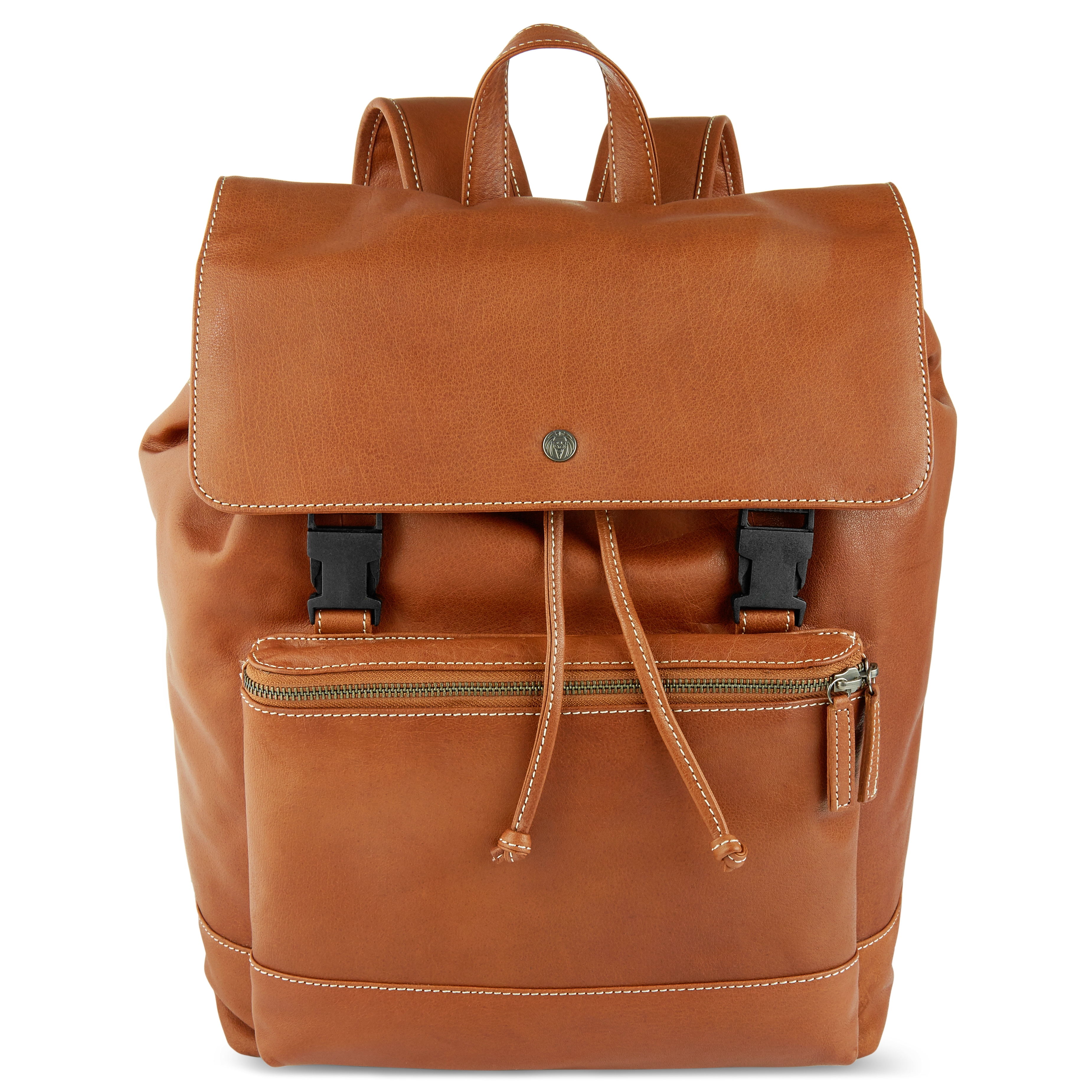 Mochila de cuero canela Oxford  - 2