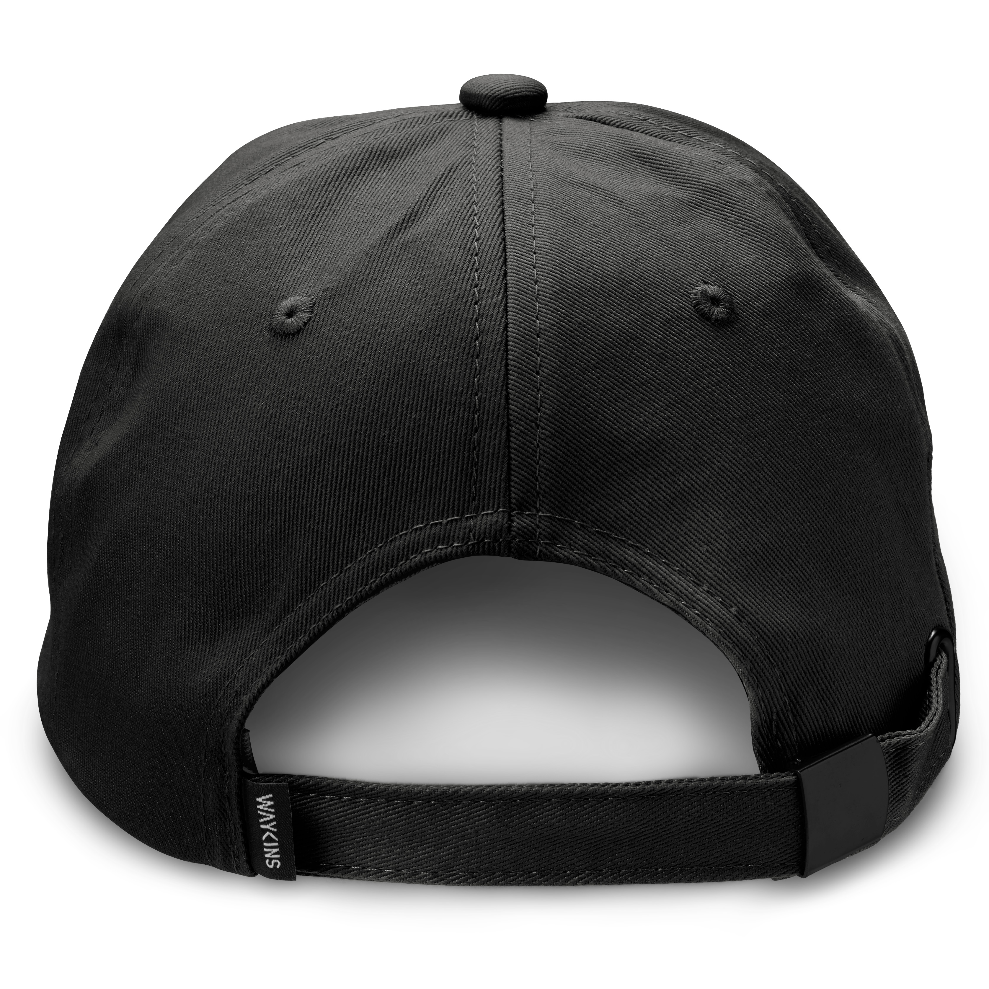 Waykins | Schwarze schlichte Baumwoll-Cap - 2