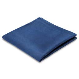 Pañuelo de bolsillo de sarga de seda azul marino
