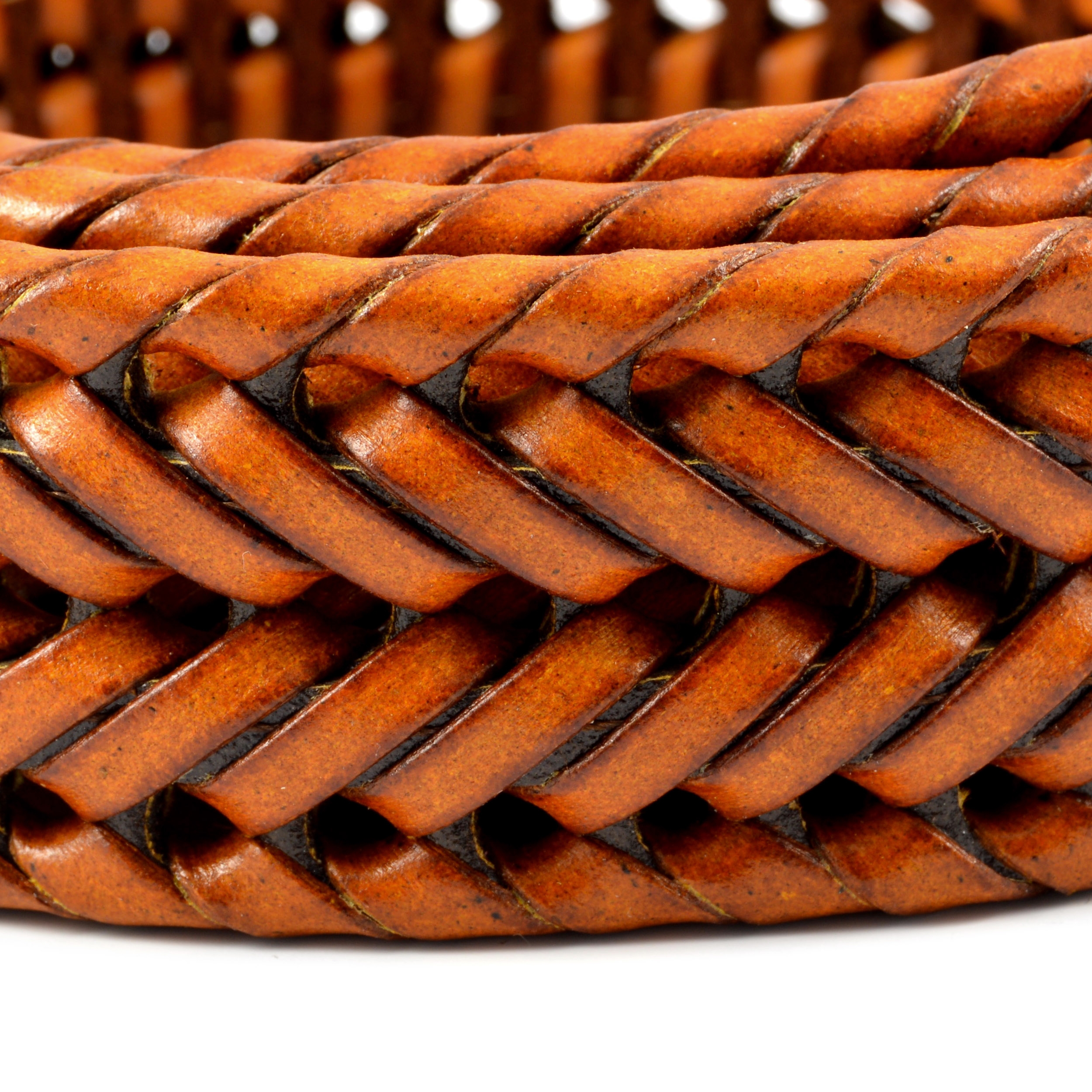 Cinturón trenzado coñac - 2