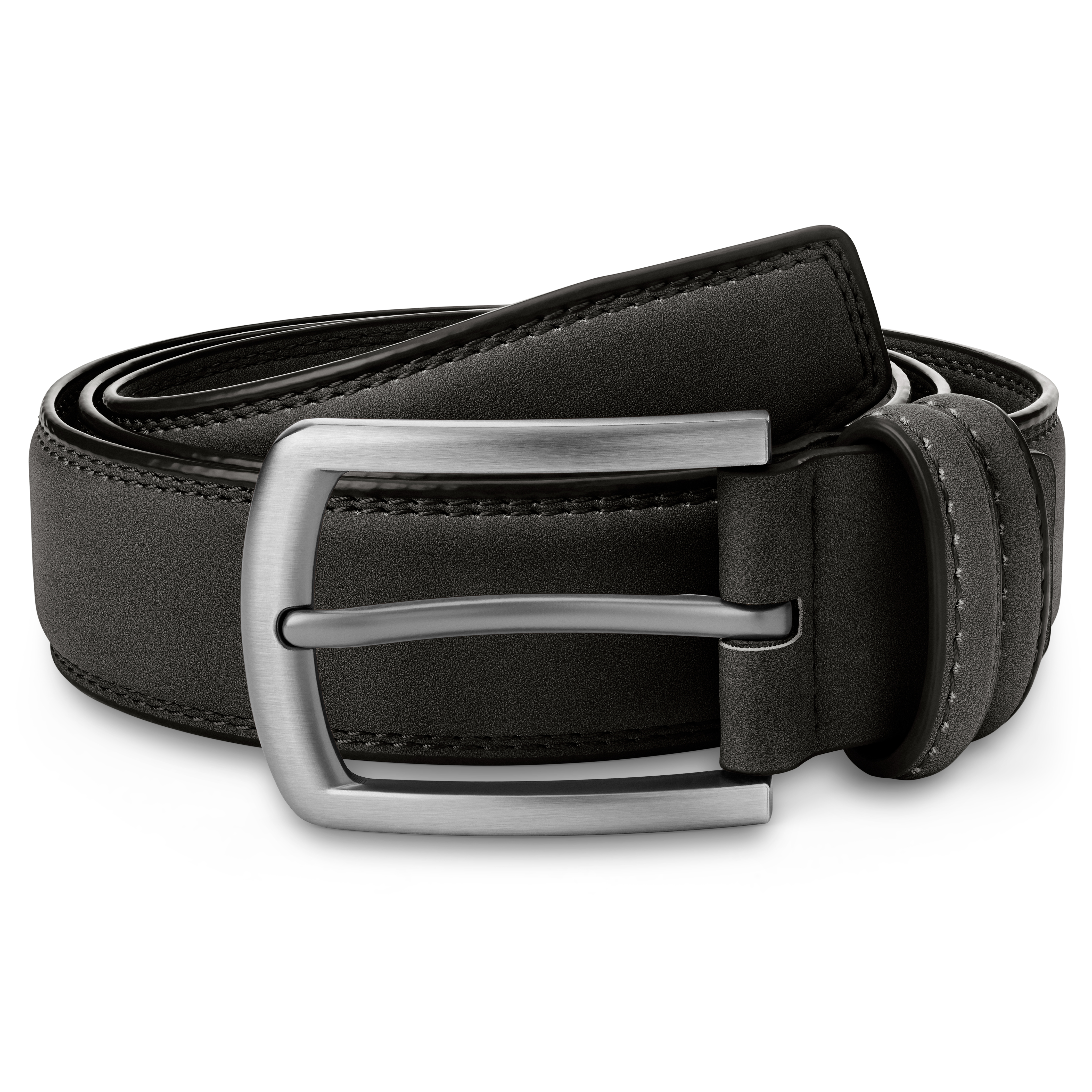 Black Traditional Faux Suede Belt