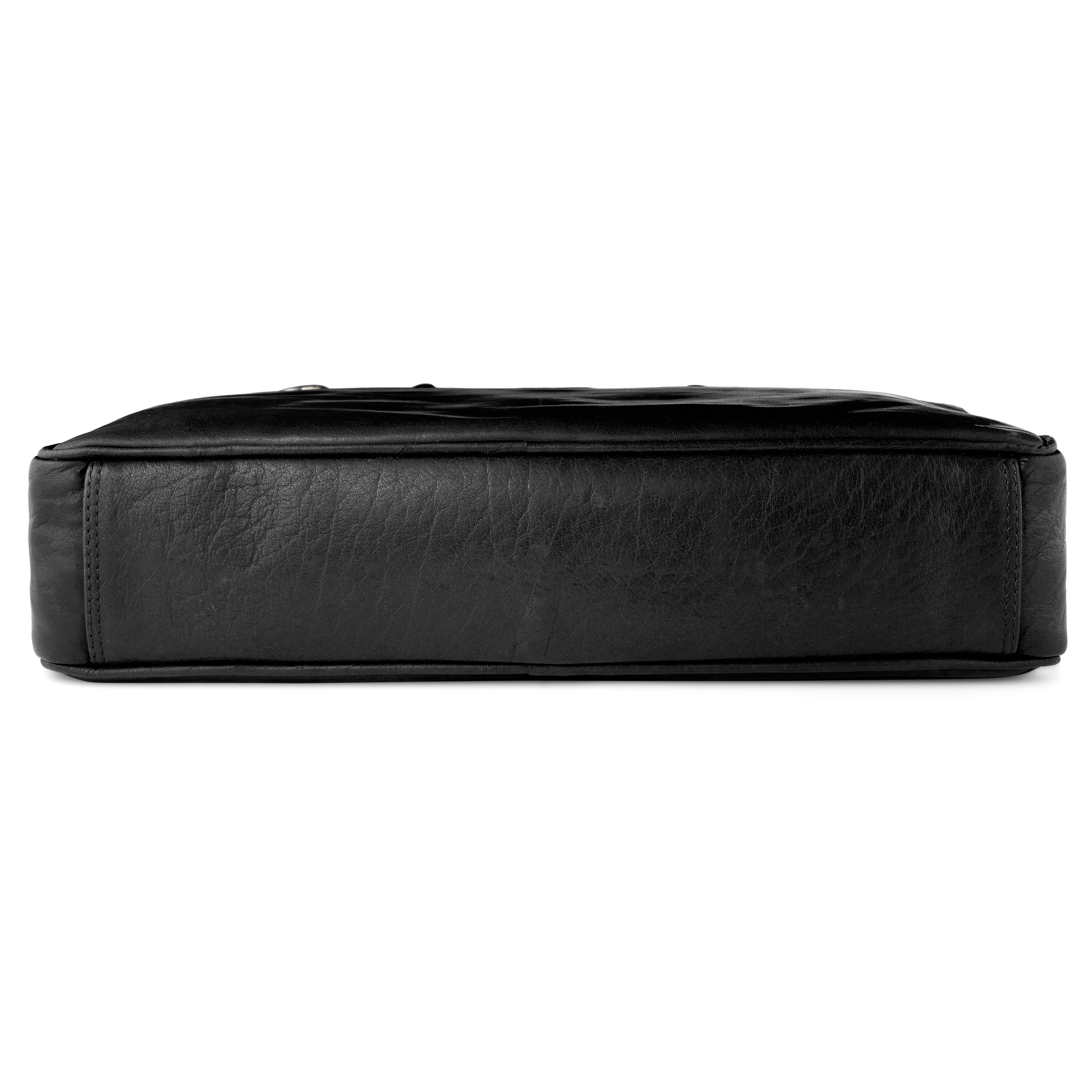 Montreal Double Zip Executive Svart Läderväska - 8