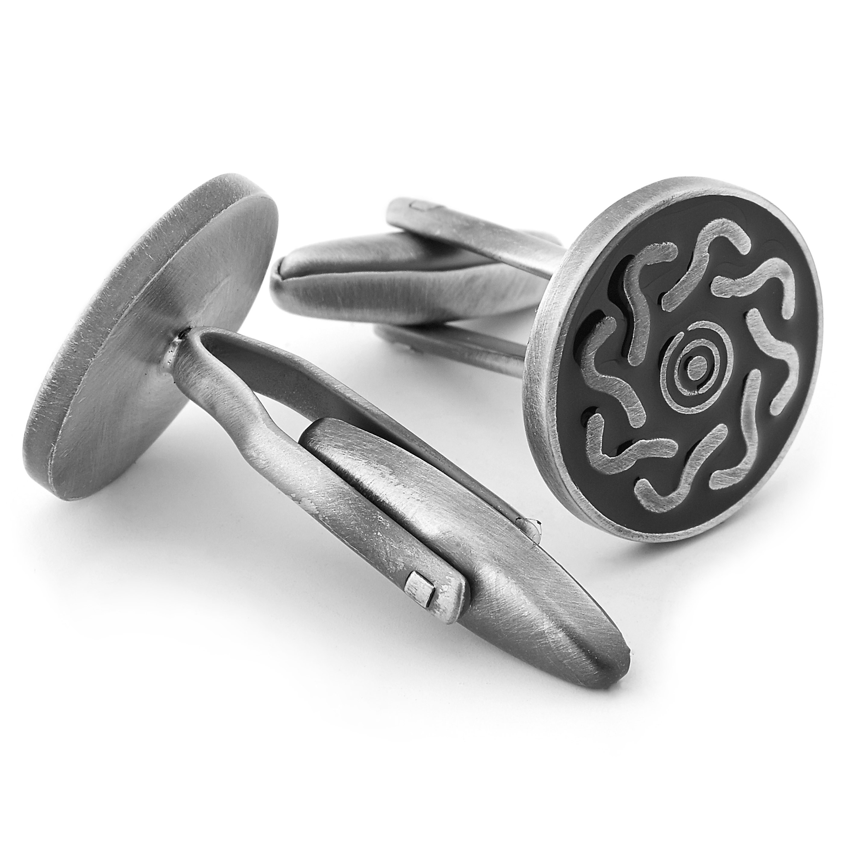 Celtic Brushed Metal Cufflinks - 2