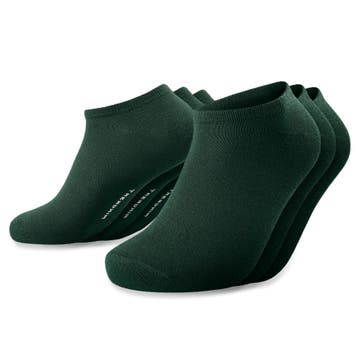 FreeFeel | Set van 3 paar olijfgroene bamboe enkelsokken FreeFeel | Set van 3 paar olijfgroene bamboe enkelsokken