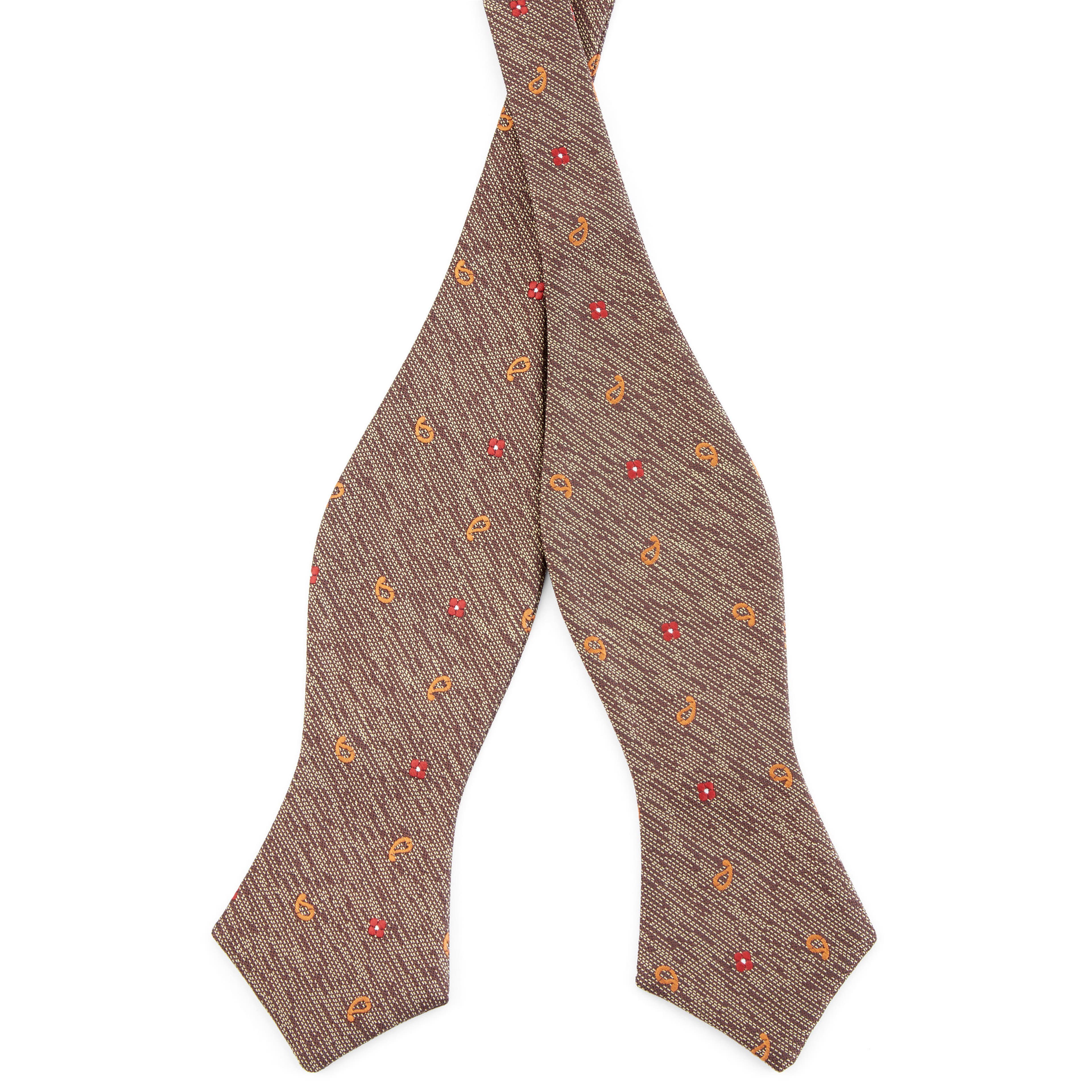 Casual Brown Self-Tie Bow Tie