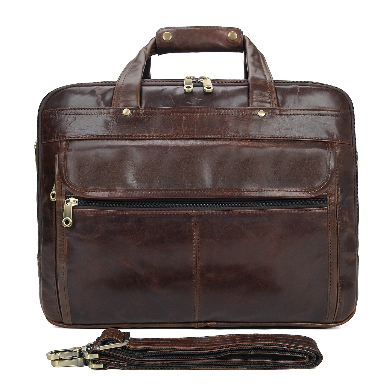 Brown Cario Multi Leather Bag | In stock! | Delton Bags