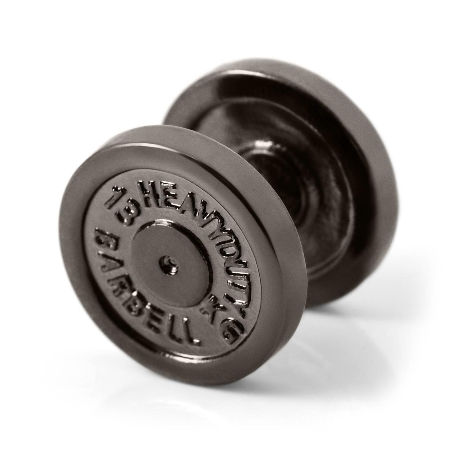 Satago | Cercel 12 mm din oțel inoxidabil gri gunmetal plug fals cu șurub Satago | Cercel 12 mm din oțel inoxidabil gri gunmetal plug fals cu șurub