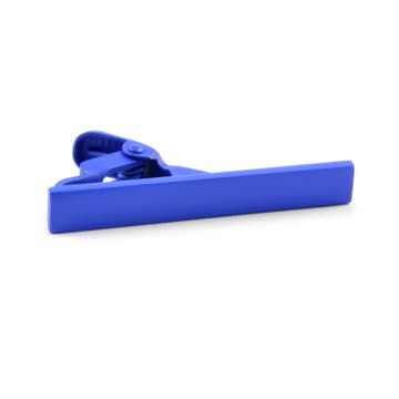 Krátká modrá kravatová spona