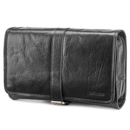 California | Black Hanging Leather Toiletry Bag