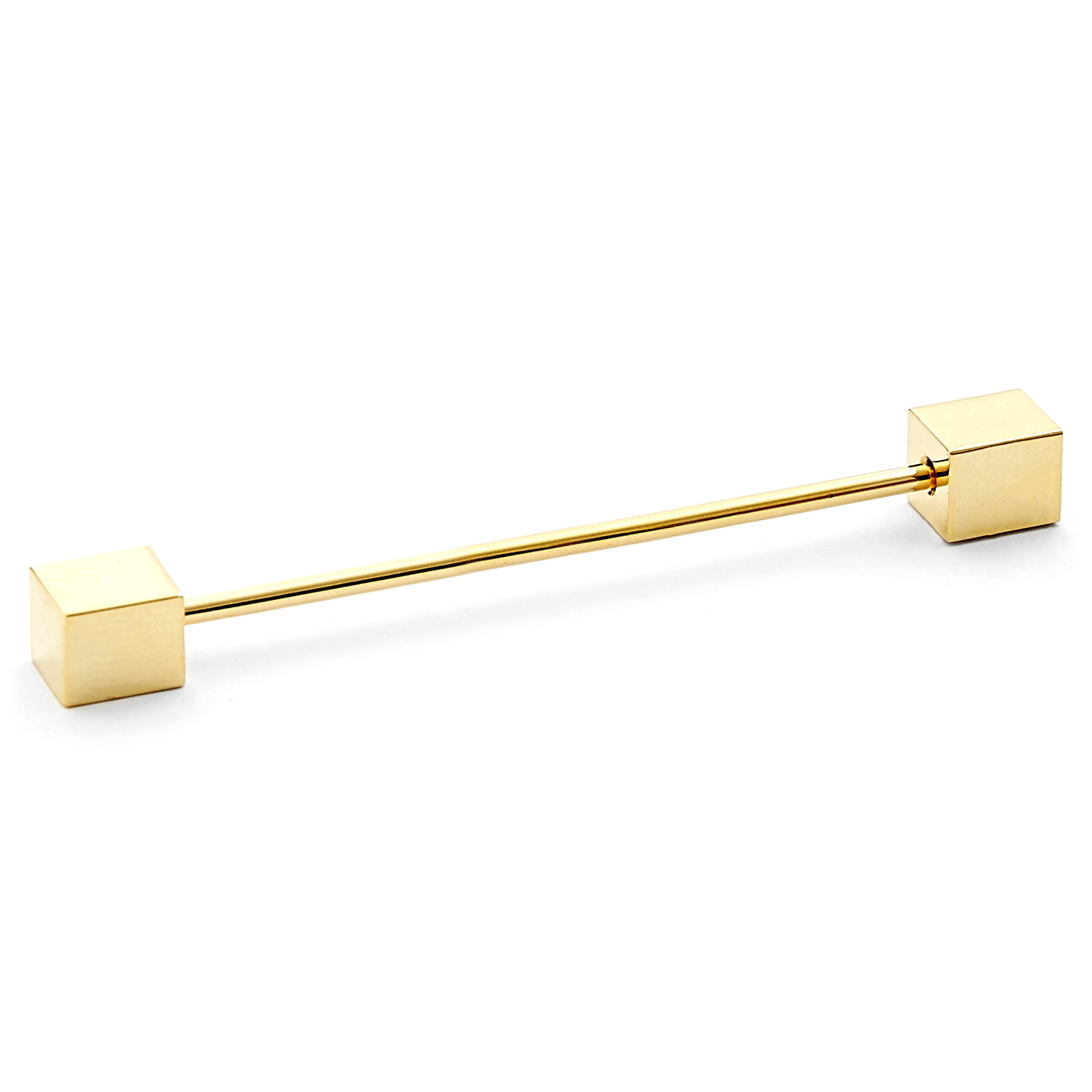 Gold-Tone  Cube Collar Bar