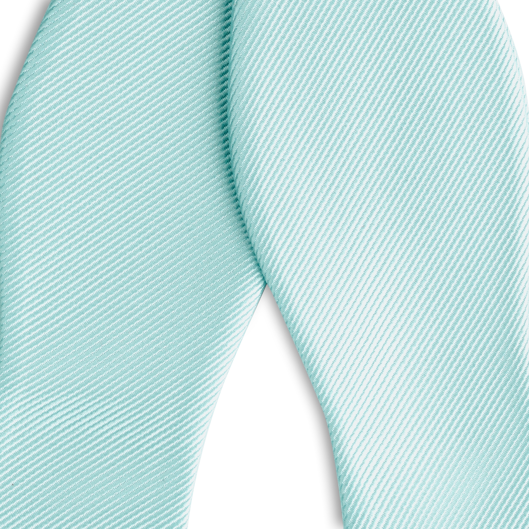 Babyblauwe Zelfbinder Grosgrain Vlinderdas met Ruitvormige Punt - 2