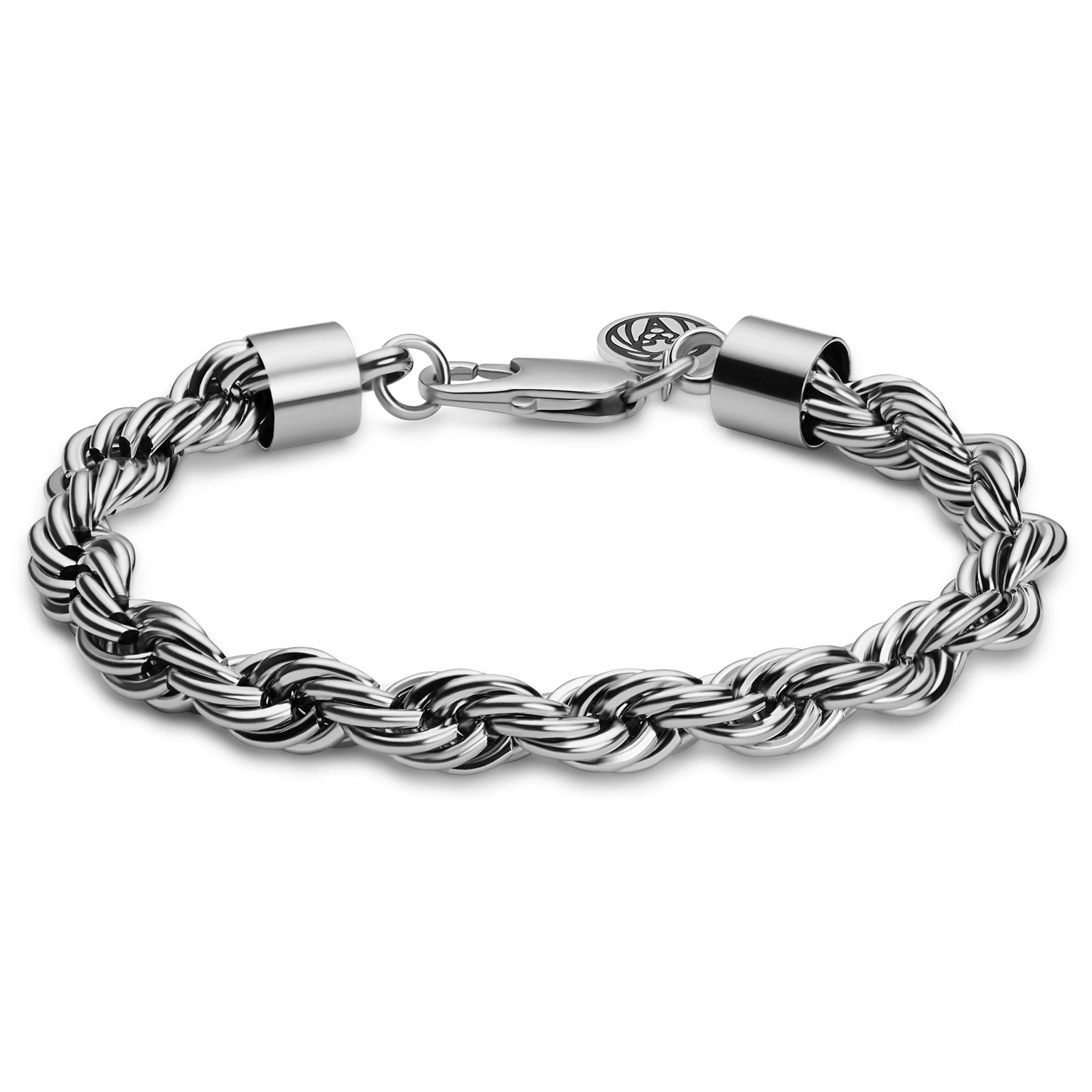 „Essentials“ | 8 mm sidabro spalvos virvutės tipo grandinėlės apyrankė „Essentials“ | 8 mm sidabro spalvos virvutės tipo grandinėlės apyrankė