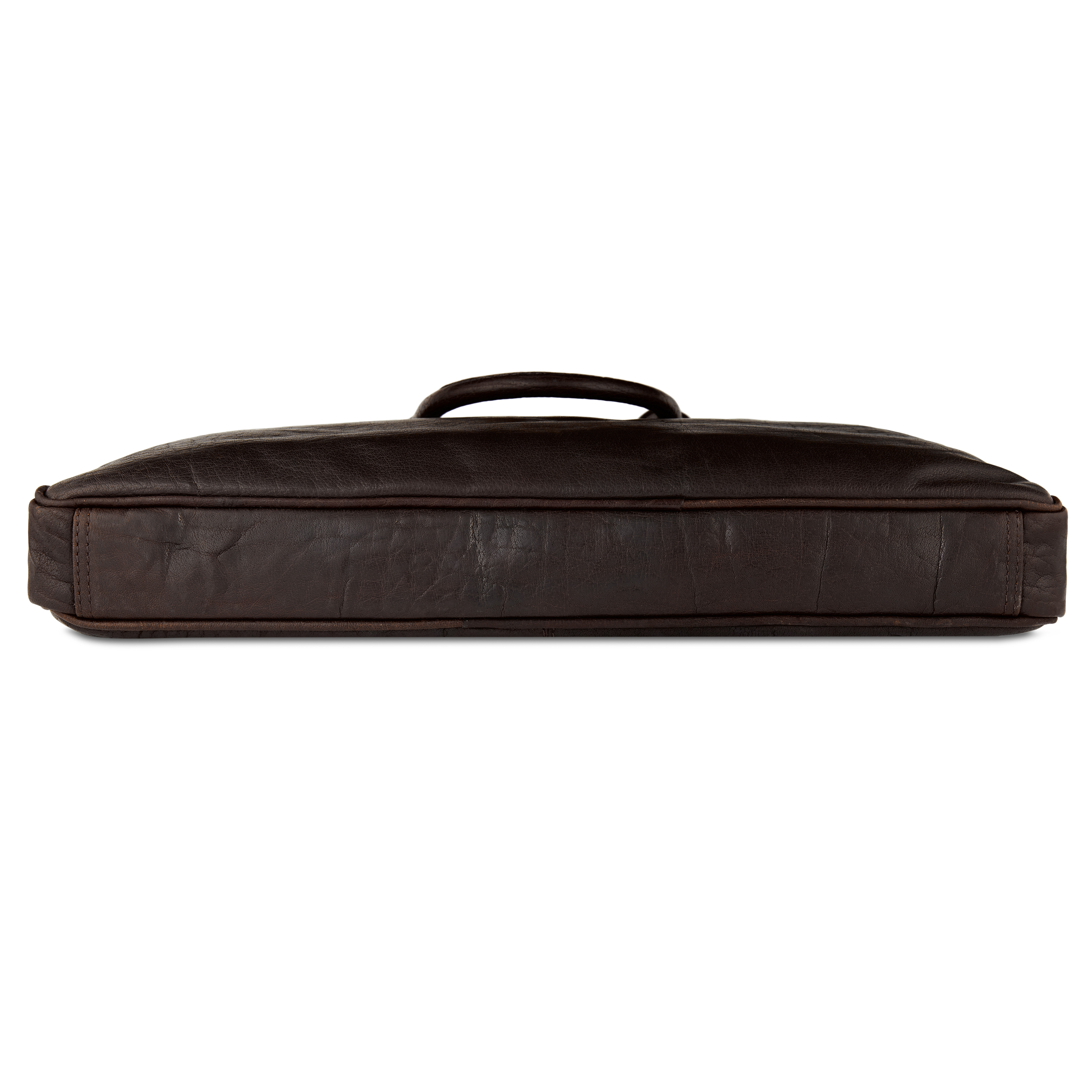 Bolso ejecutivo de cuero marrón con diseño fino de 17" Montreal - 5