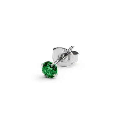 Aura | 4 mm Titanium Mørkegrøn Zirkonia Ørering Aura | 4 mm Titanium Mørkegrøn Zirkonia Ørering