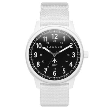 Scout | Военен часовник с бяла НATO каишка - лимитирана серия