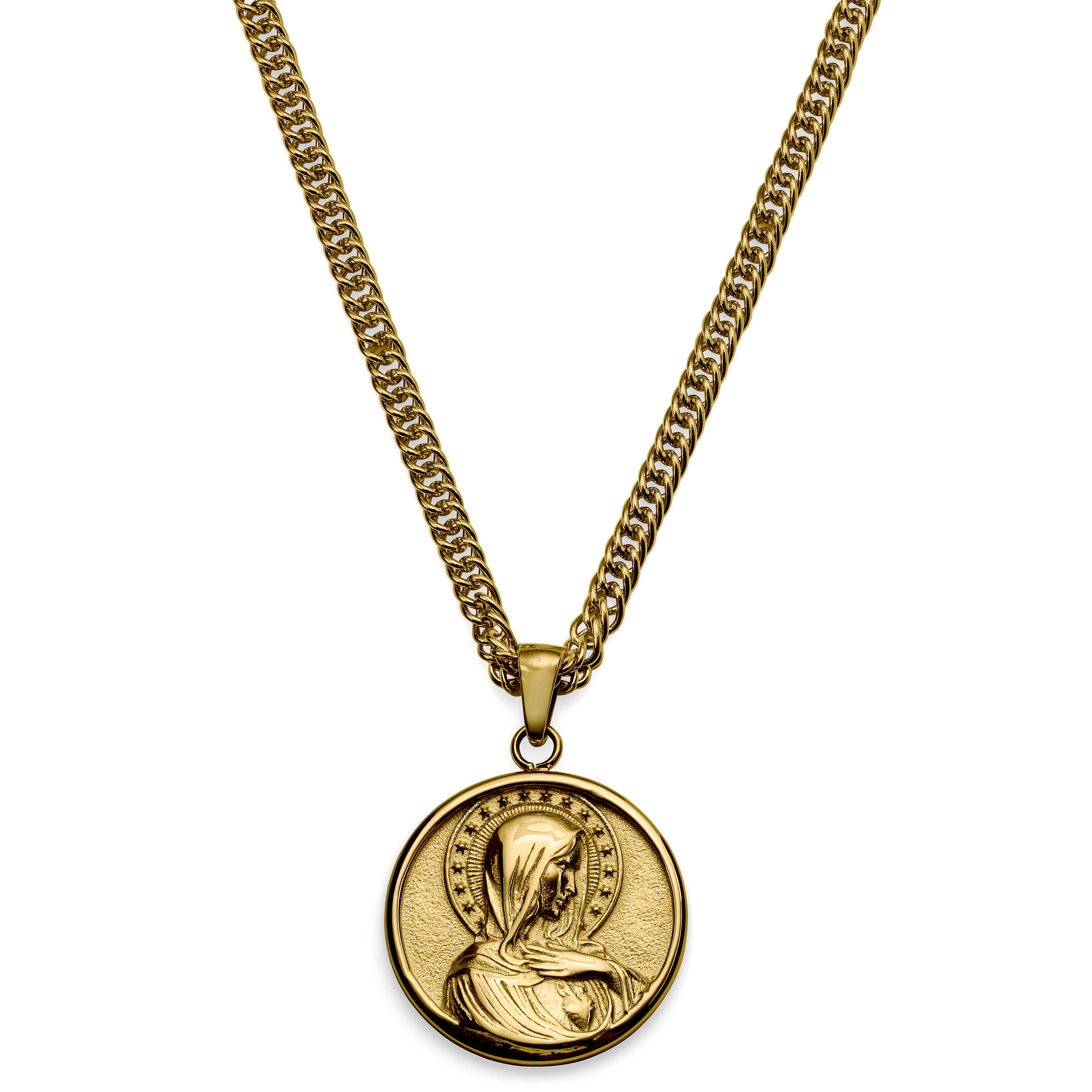 Sanctus | Gold-tone Virgin Mary Necklace