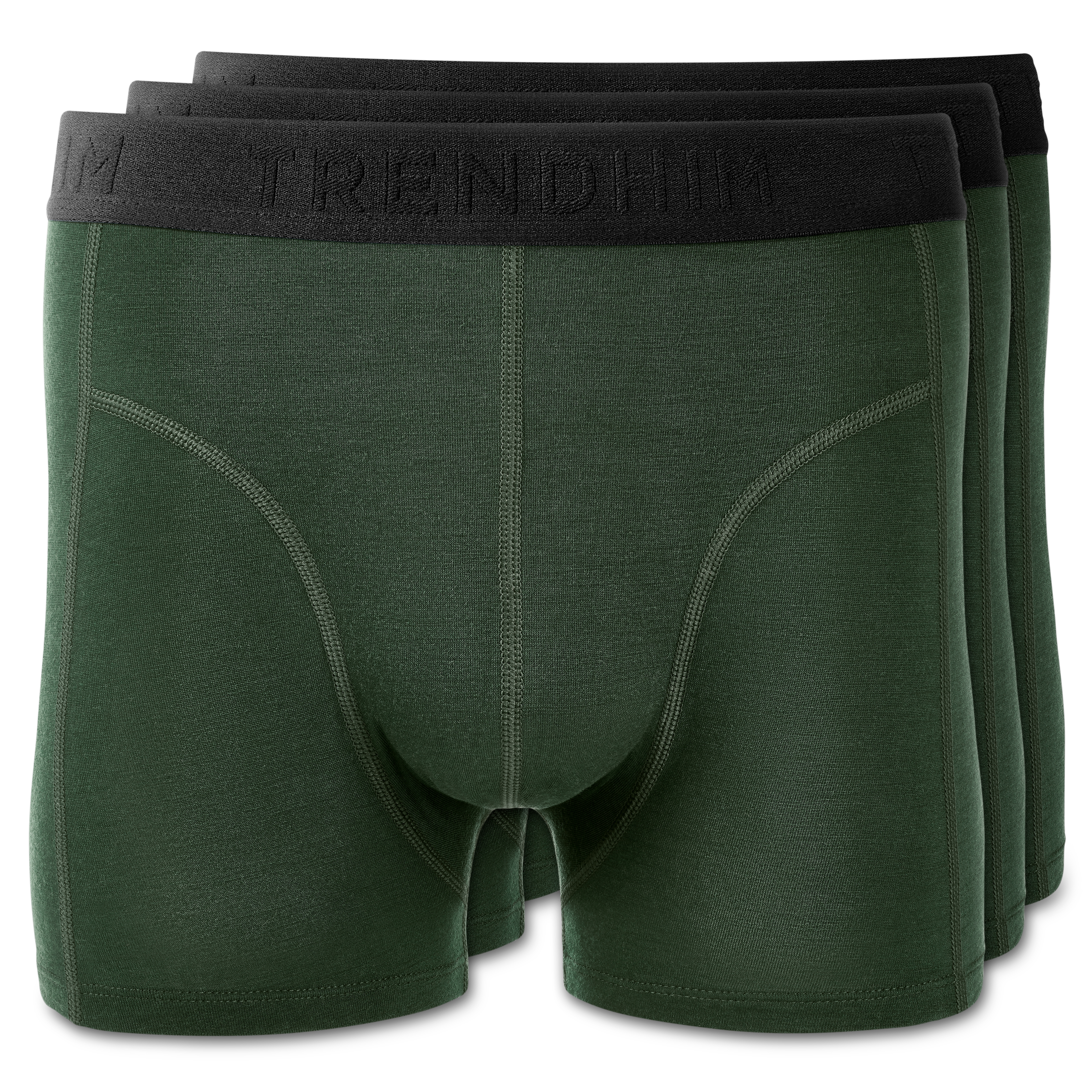 Large - FeatherFeel | 3-Pack Olive Green Merino Wool Boxer Briefs - 1