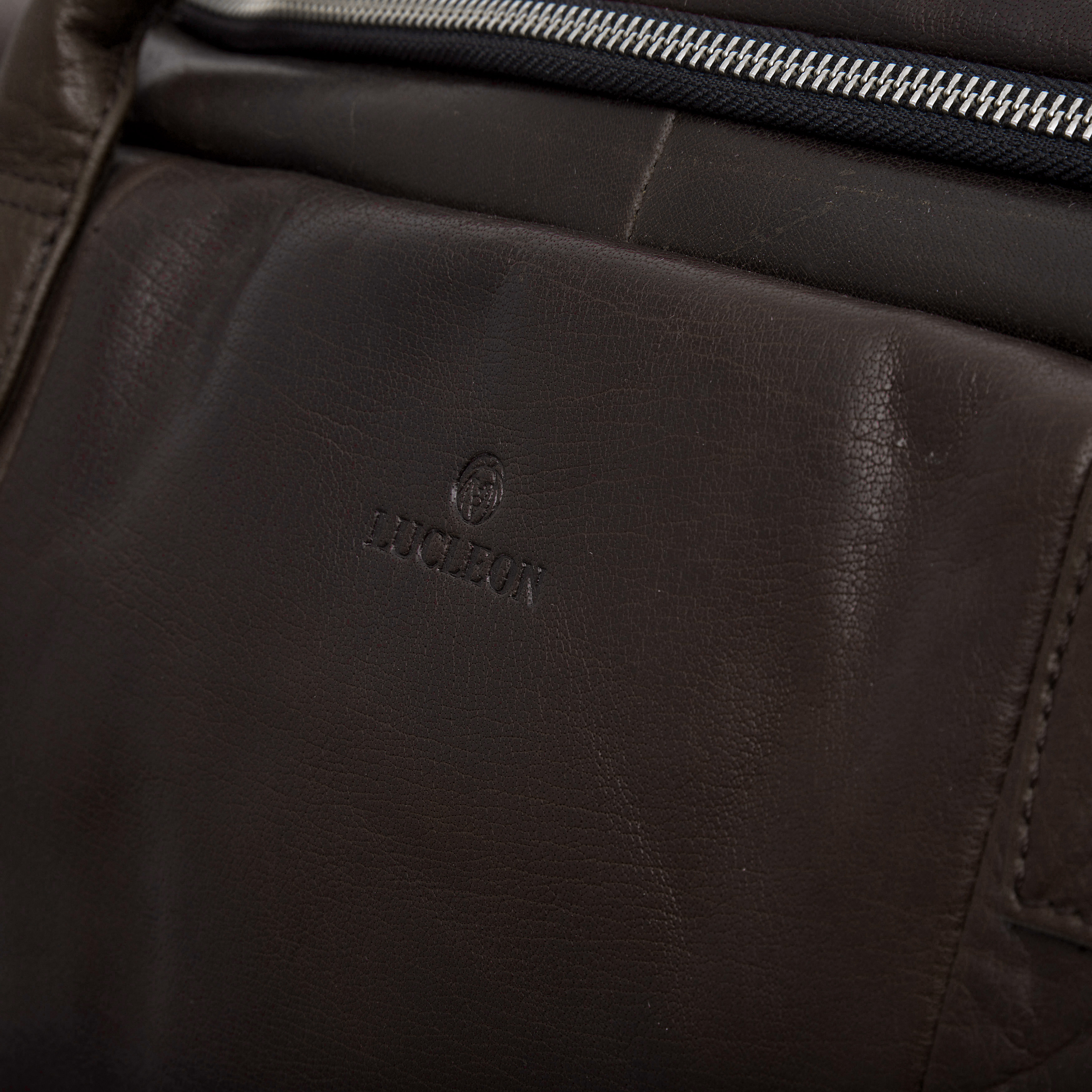 Μεγάλη Σκούρα Καφέ Δερμάτινη Τσάντα Montreal Duffel - 15