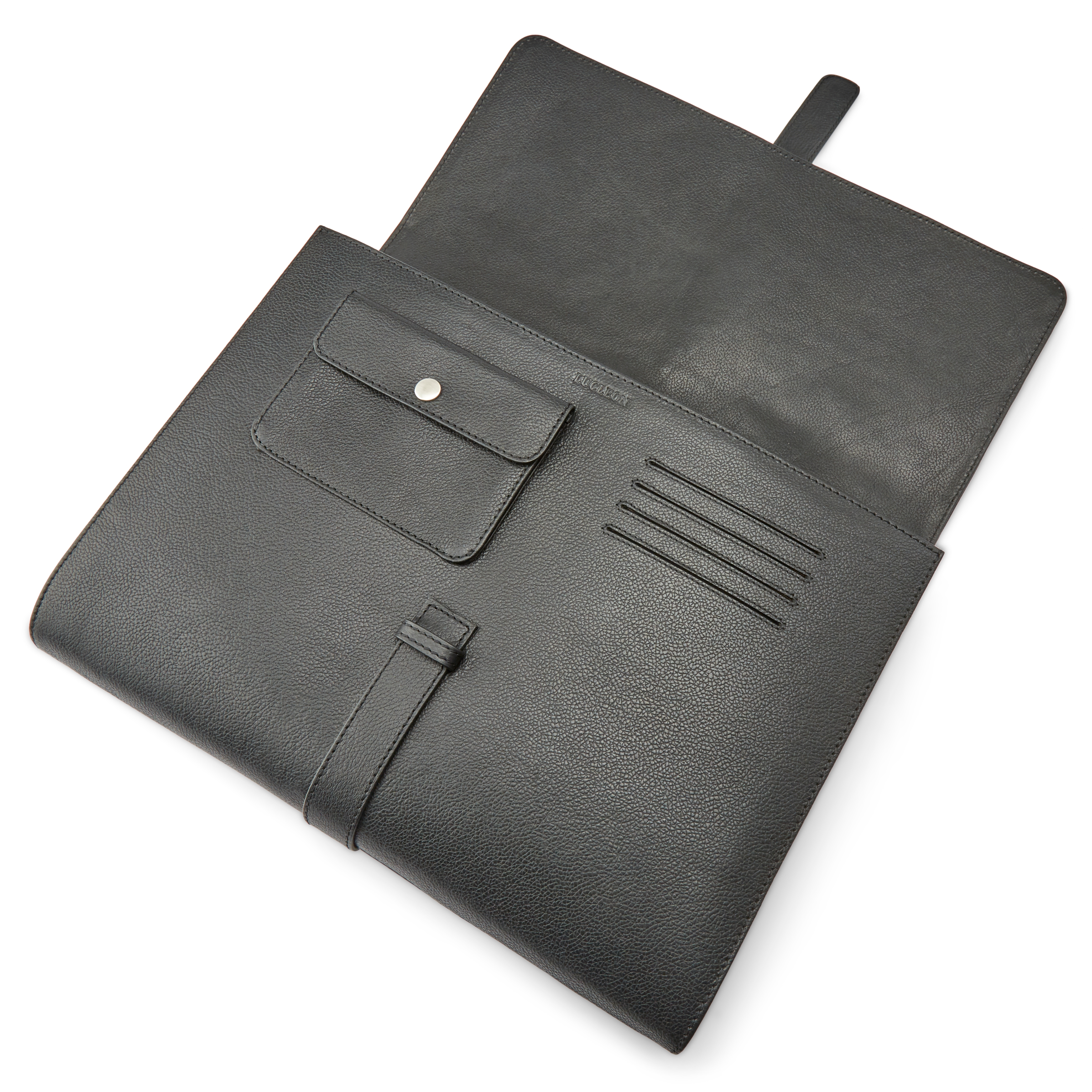 Lyon Svart 13" Laptopveske av Skinn - 2