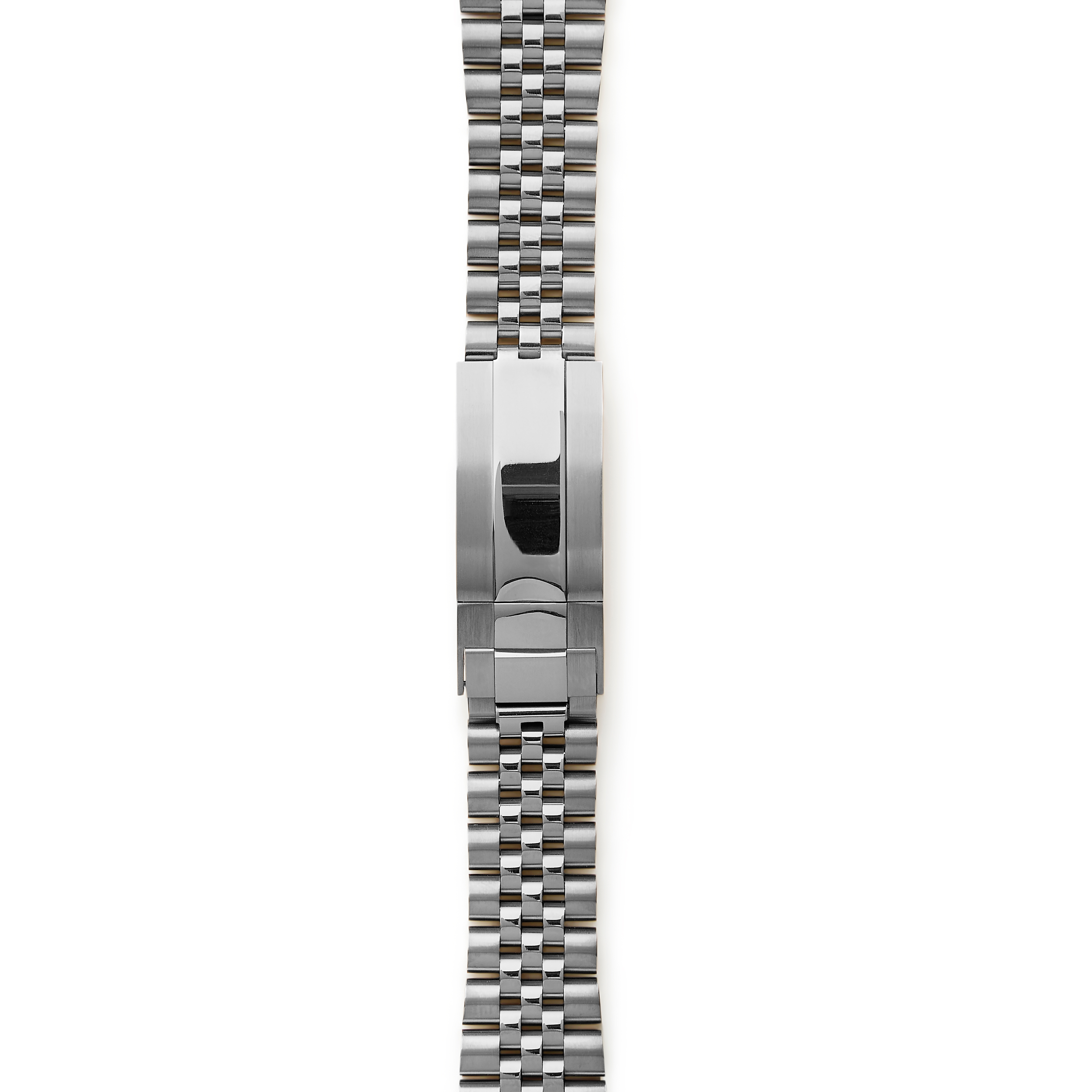 22mm Silver-Tone Stainless Steel Jubilee Watch Strap with Butterfly Clasp – Quick Release - 2
