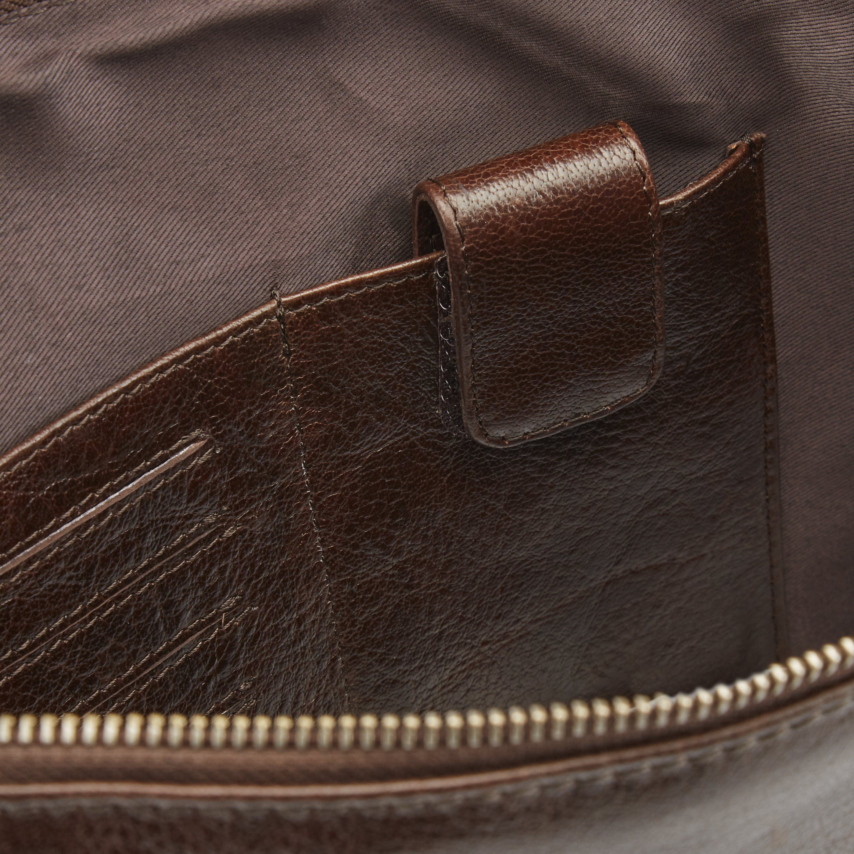 Custodia California compatta in pelle marrone per laptop - 8
