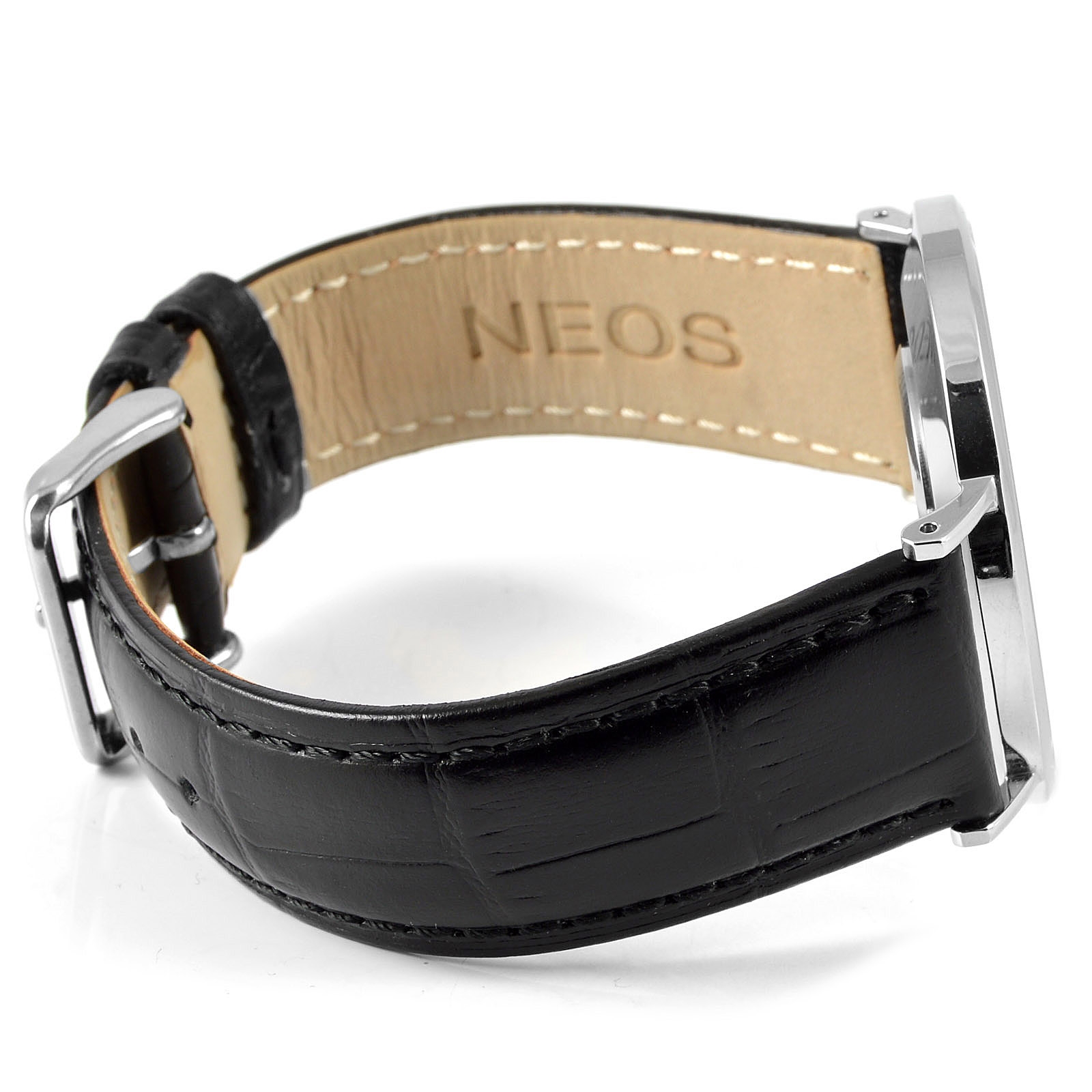 Zwart Wit Klassiek Saffier Horloge - 3