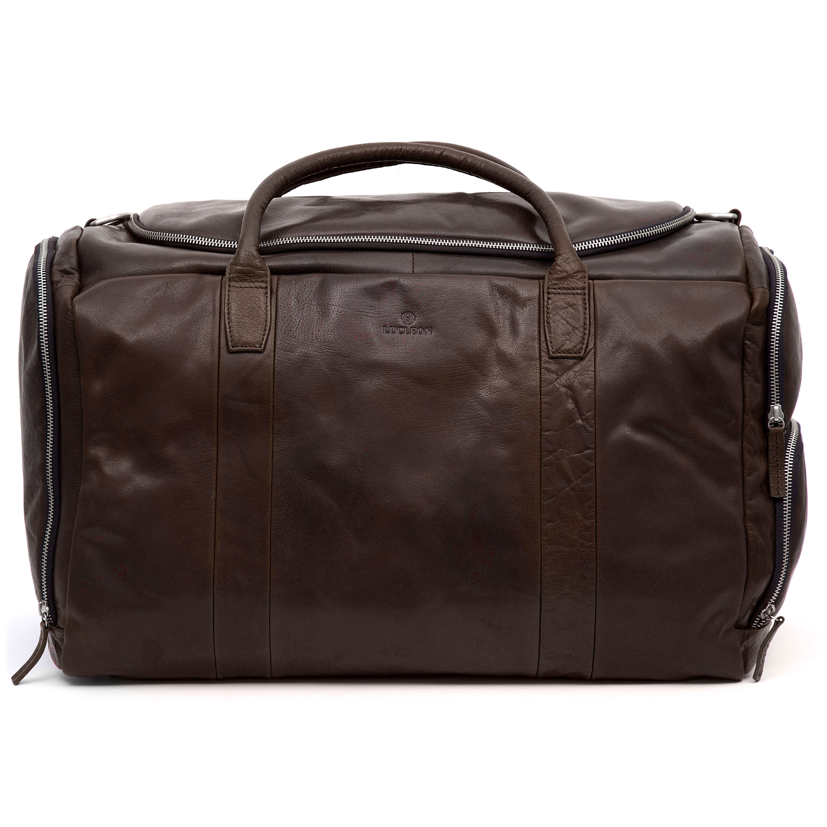 Montreal Large Brown Leather Duffel Bag - 2