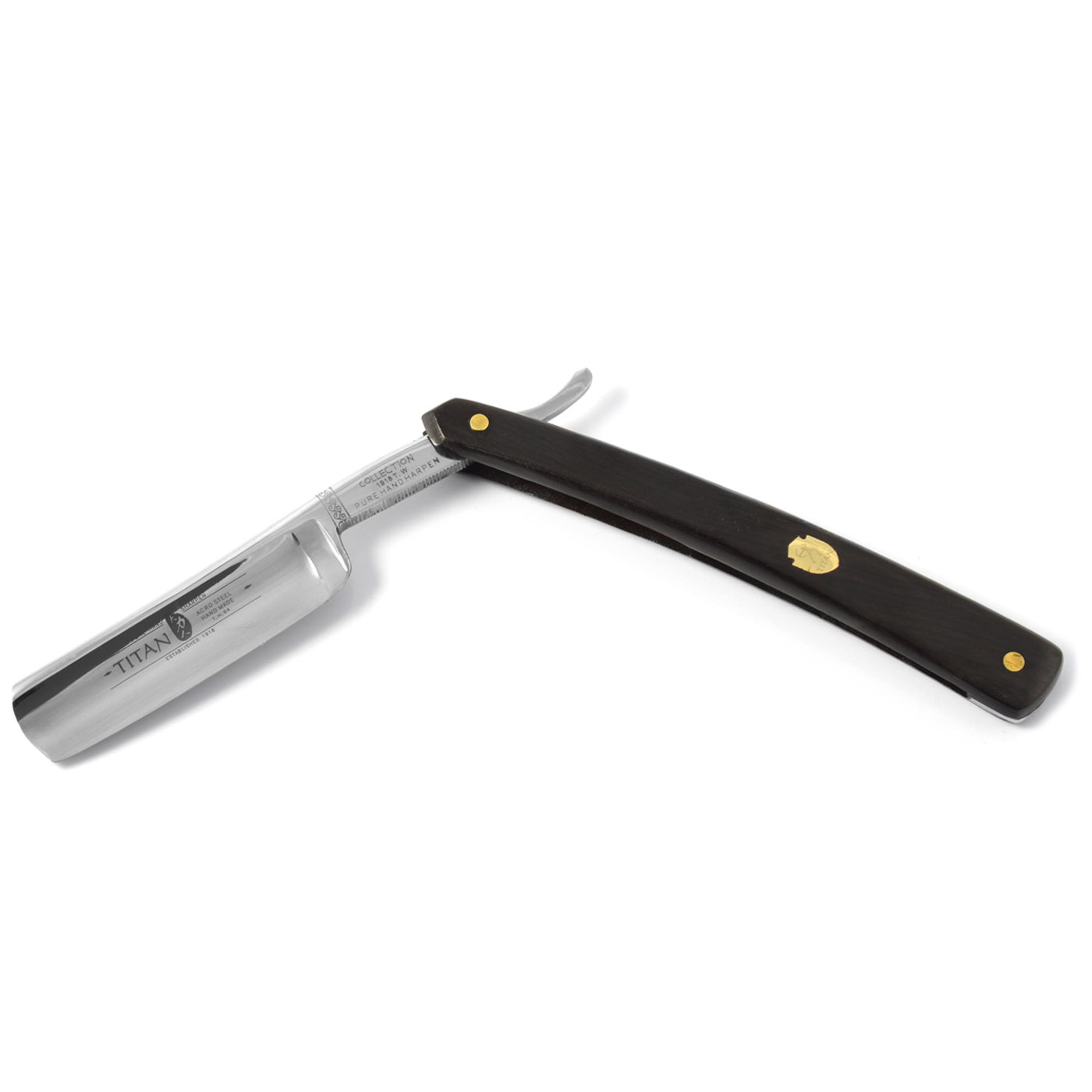 Tall Razor Mahogany & Gold-Tone Handmade Straight Razor 13/16