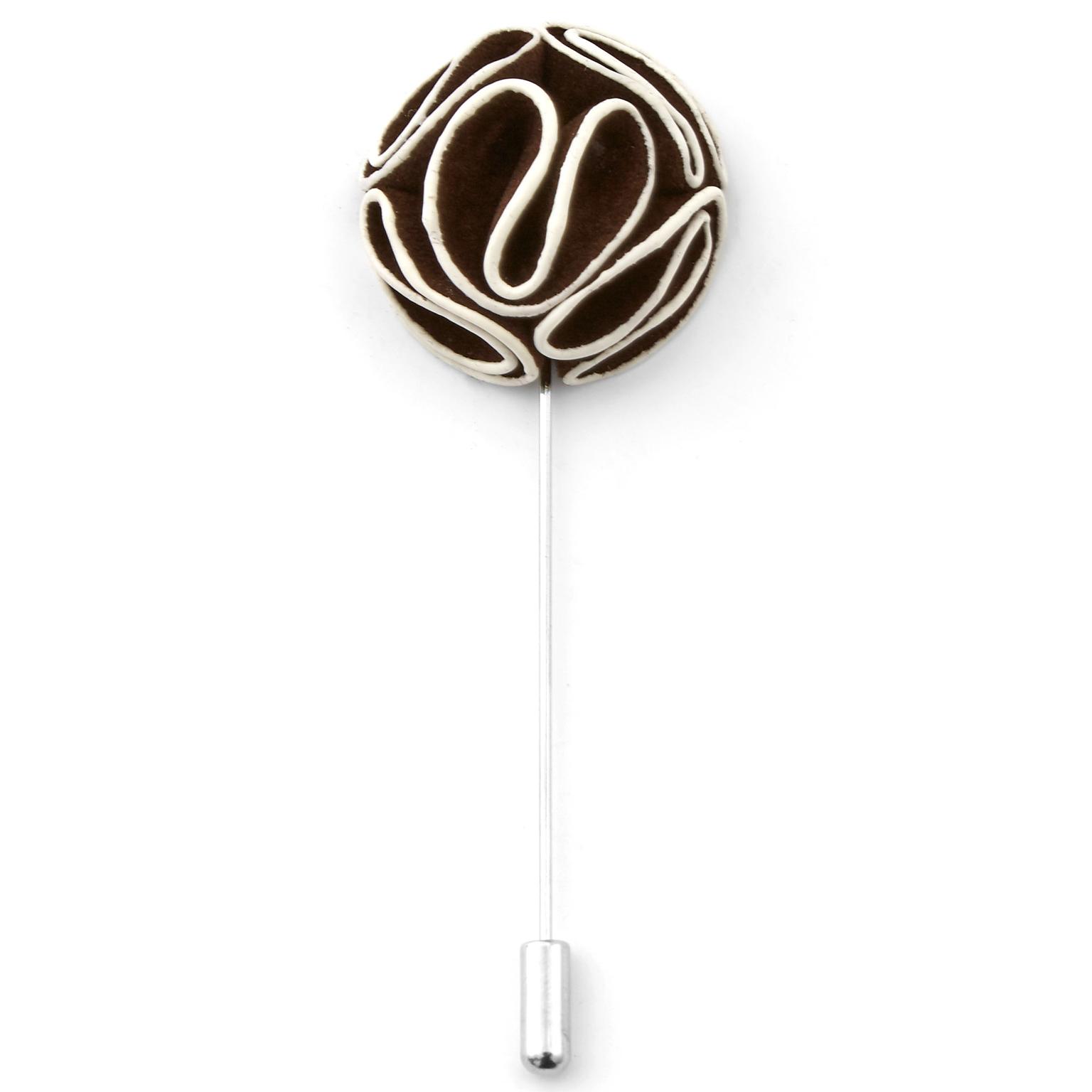 Boutonnière à fleur camélia marron foncé Boutonnière à fleur camélia marron foncé