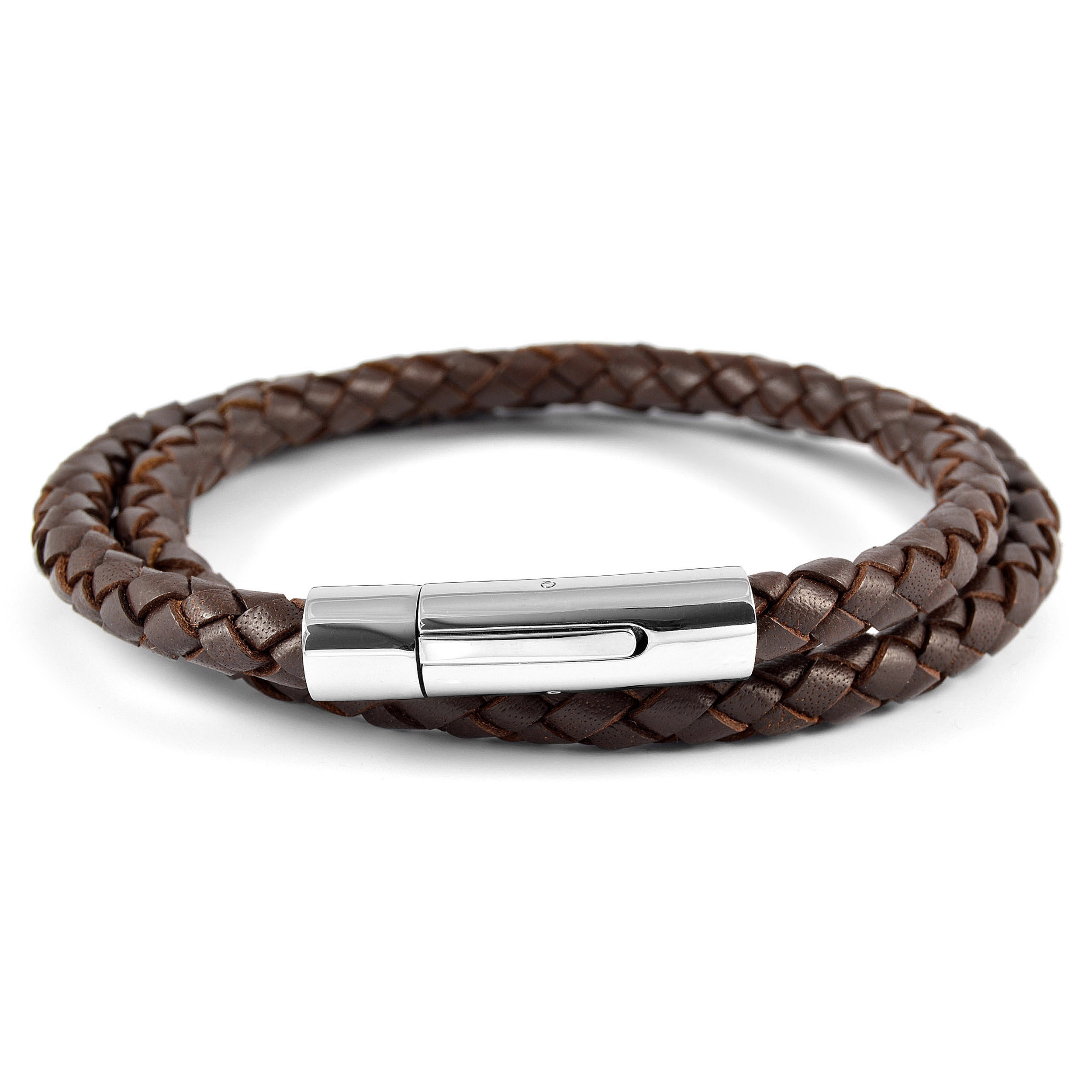 6mm Mörkbrunt Twist Bolo Läderarmband - 2
