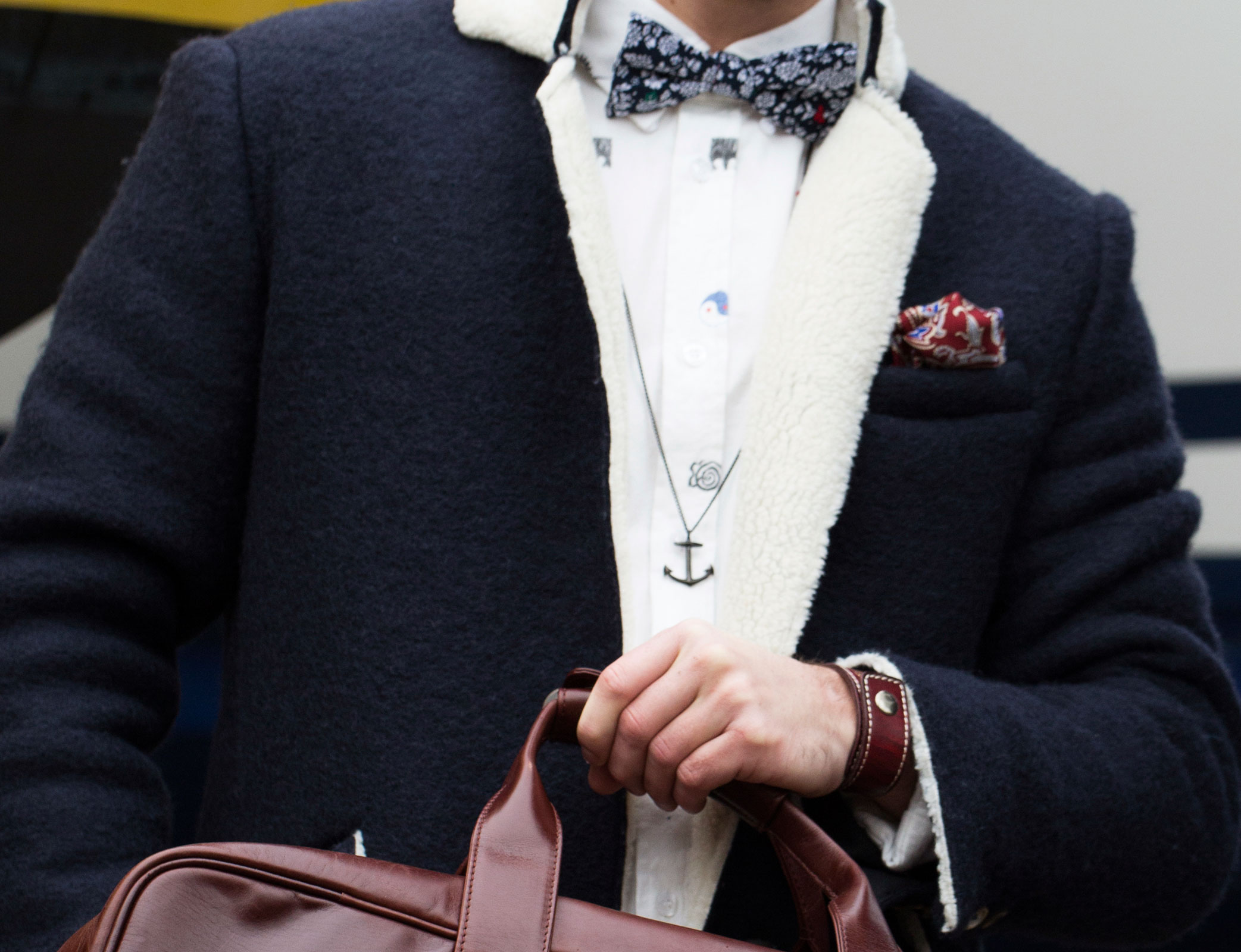 Elegant Burgundy Silke Bröstnäsduk - 4