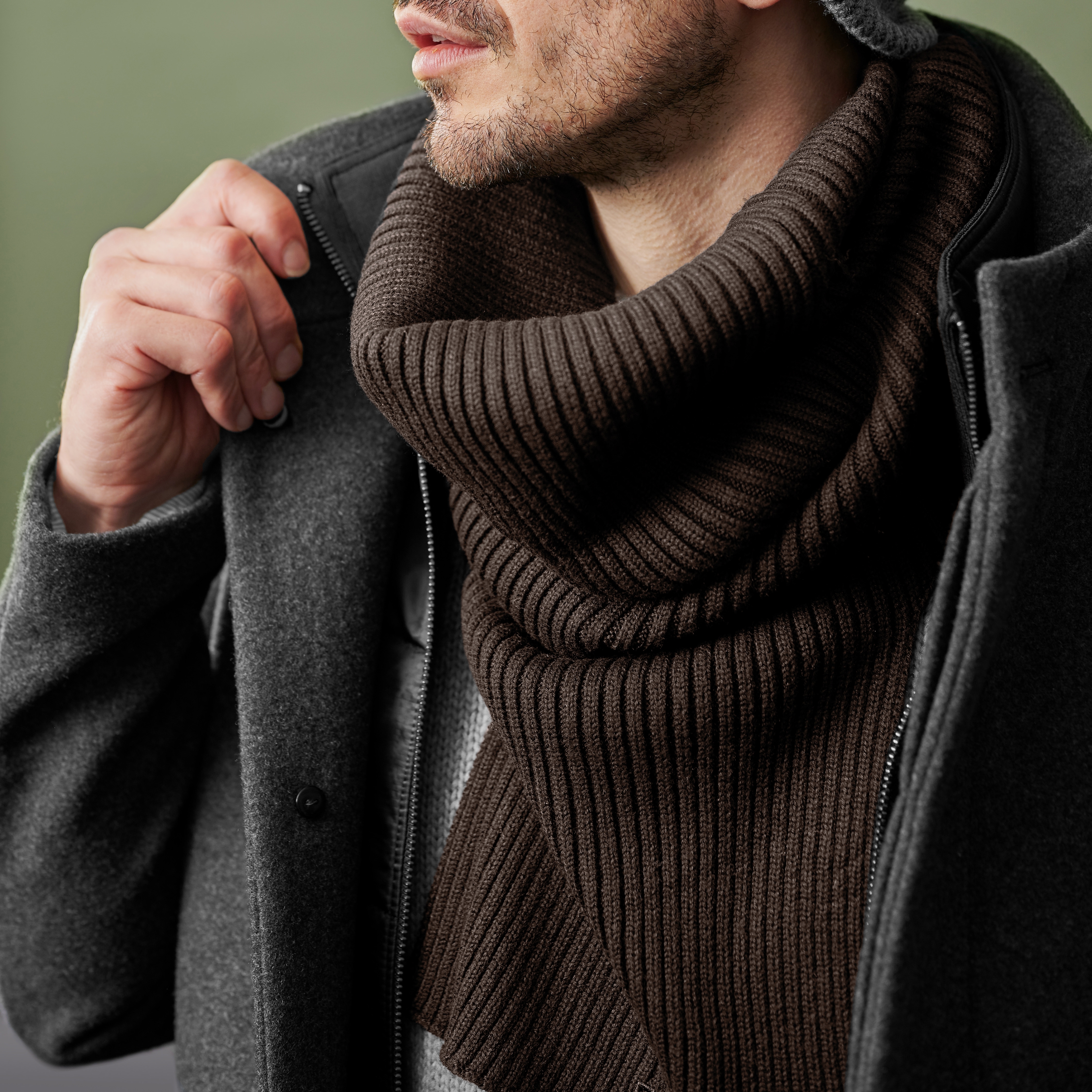 Écharpe tube brune Frederick Urban - 3