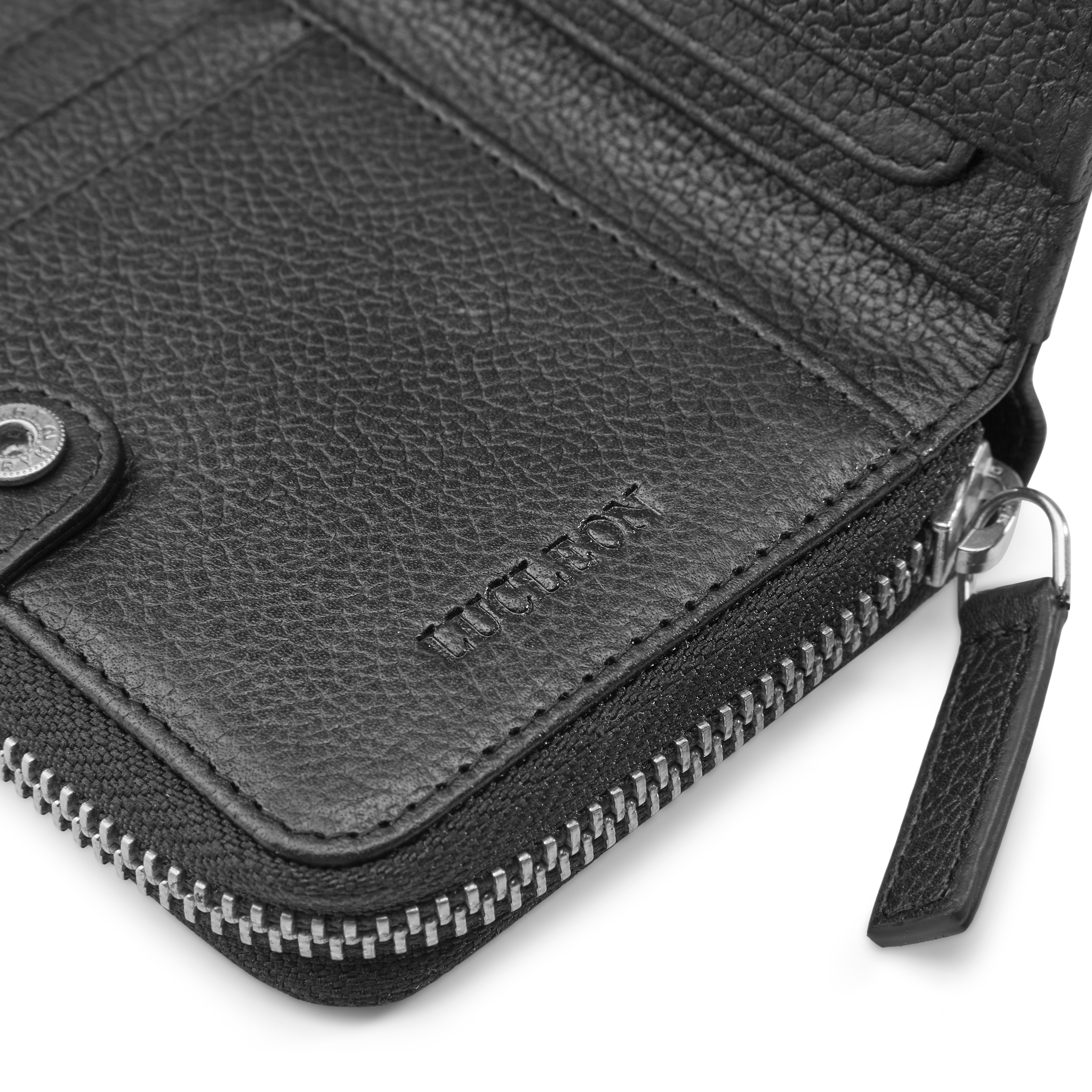 Cartera de cuero negro con bloqueo RFID Laris - 6